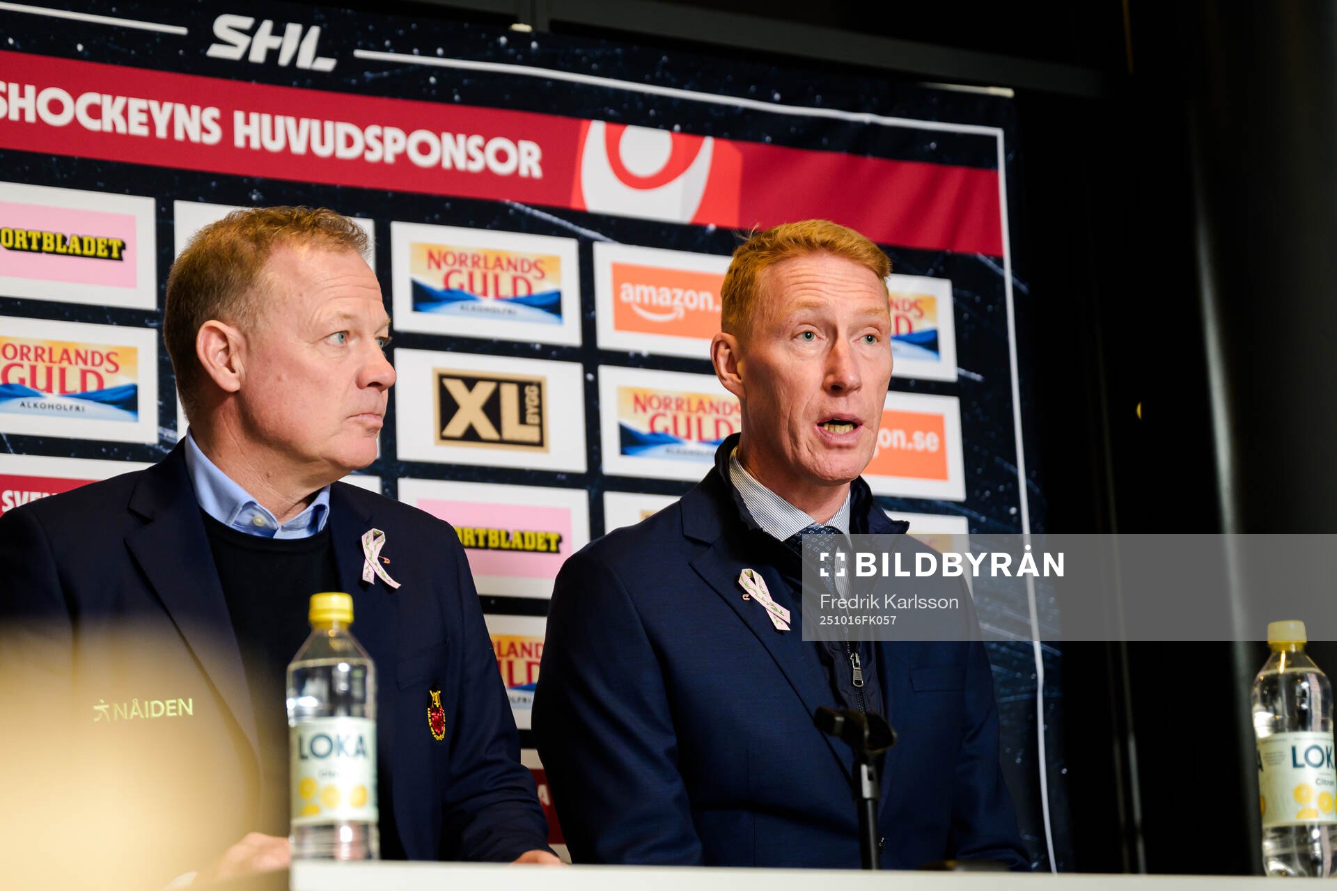 Luleås assisterande tränare Henrik Stridh och Färjestads