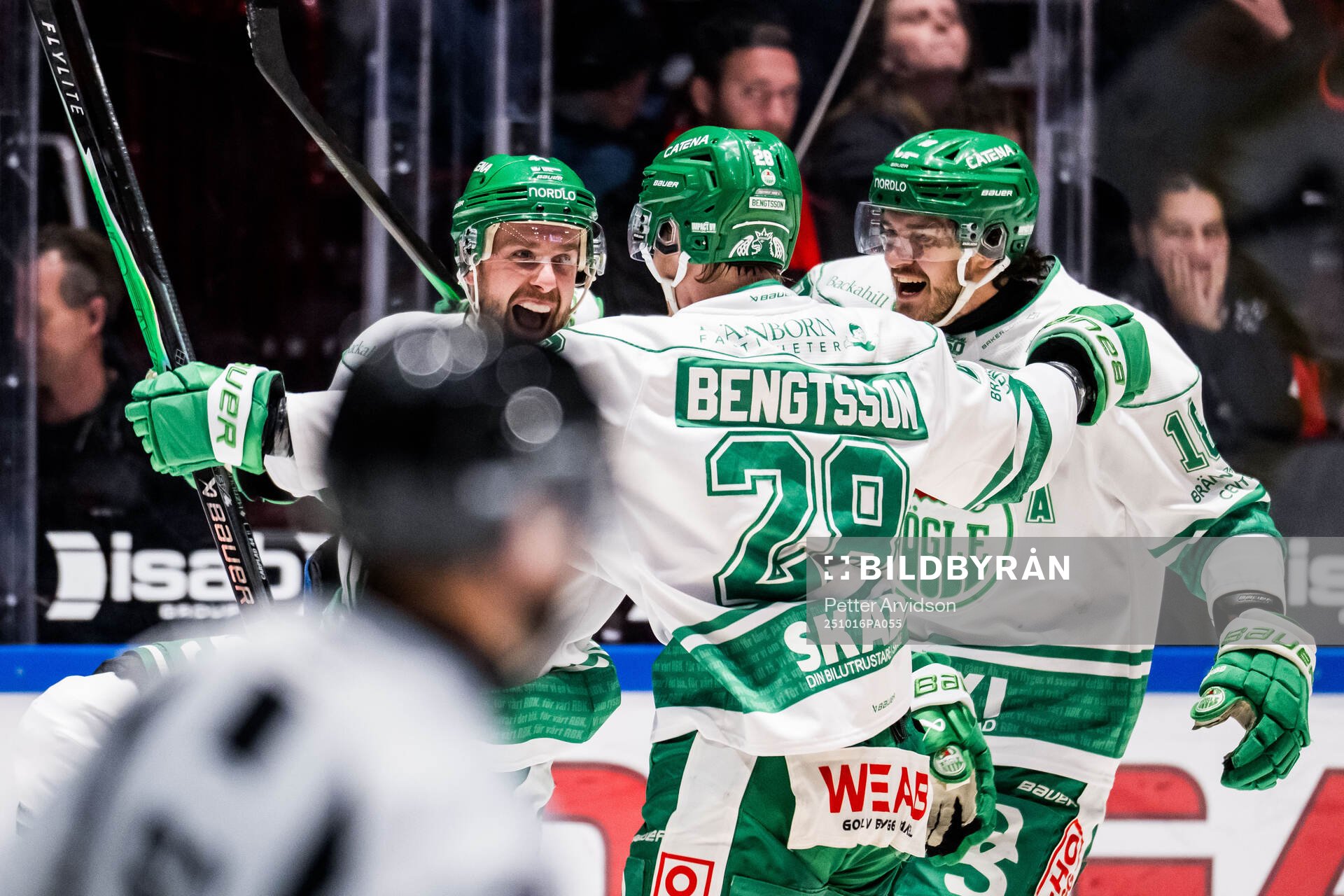 Rögles Calvin De Haan, Anton Bengtsson och Dennis Everberg
