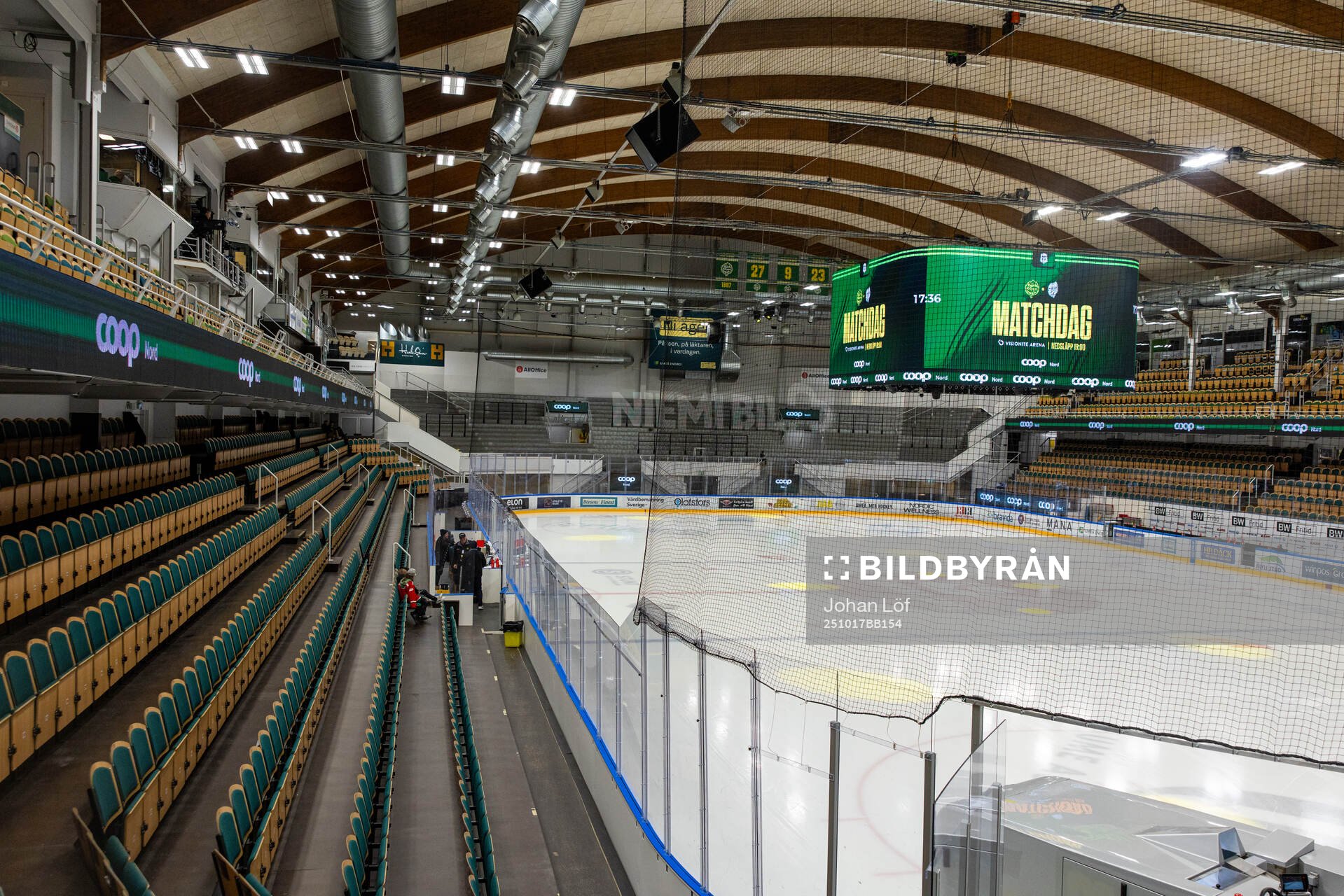 Visionite arena innan ishockeymatchen i Hockeyallsvenskan