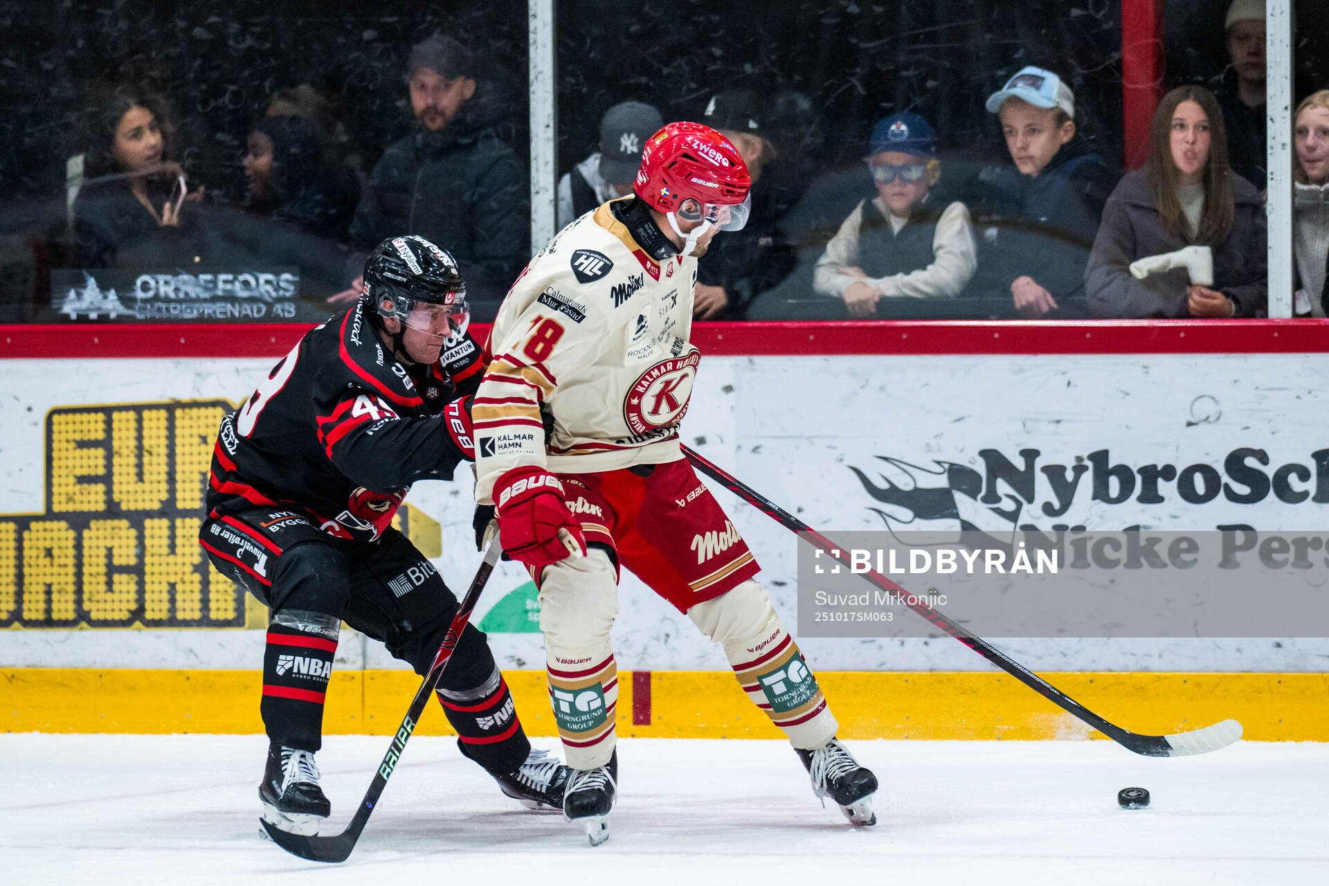 Nybros Kalle Holm och Kalmars Jesper Lindén