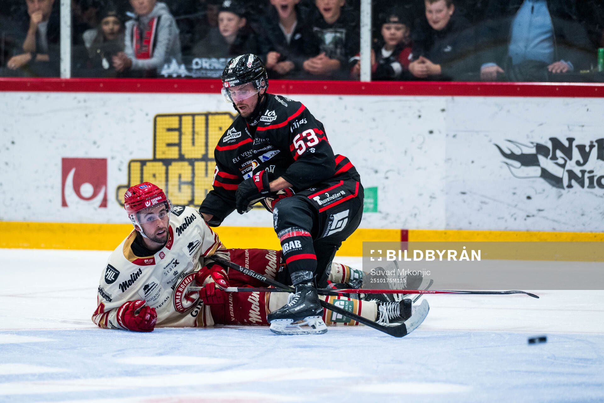 Kalmars Liam Hawel och Nybros Jesper Mångs