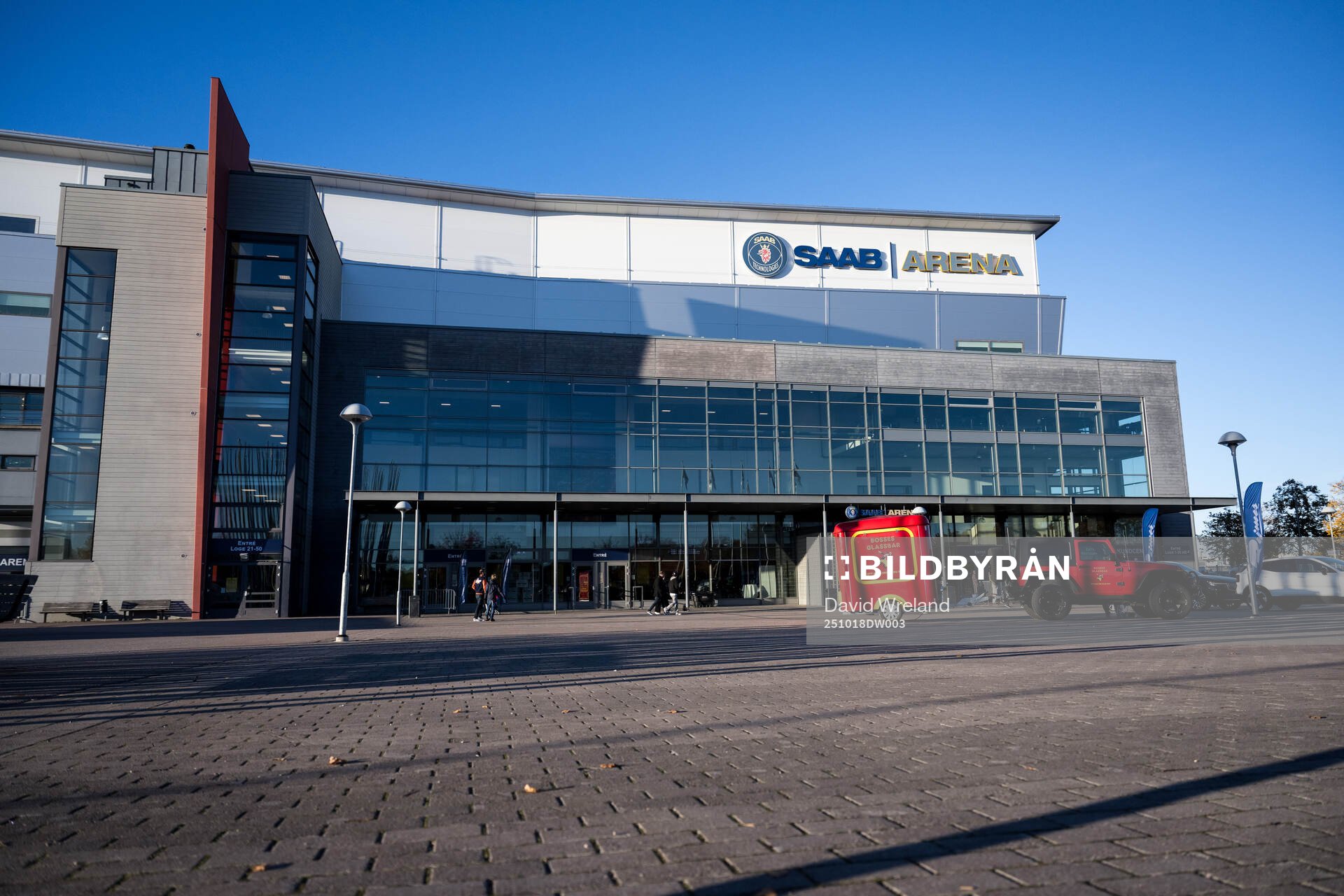 Exteriör vy av Saab Arena