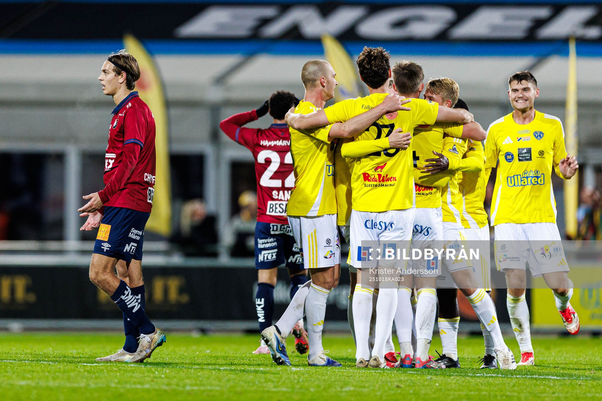 Örgrytes Noah Christoffersson deppar och Falkenbergs Tim