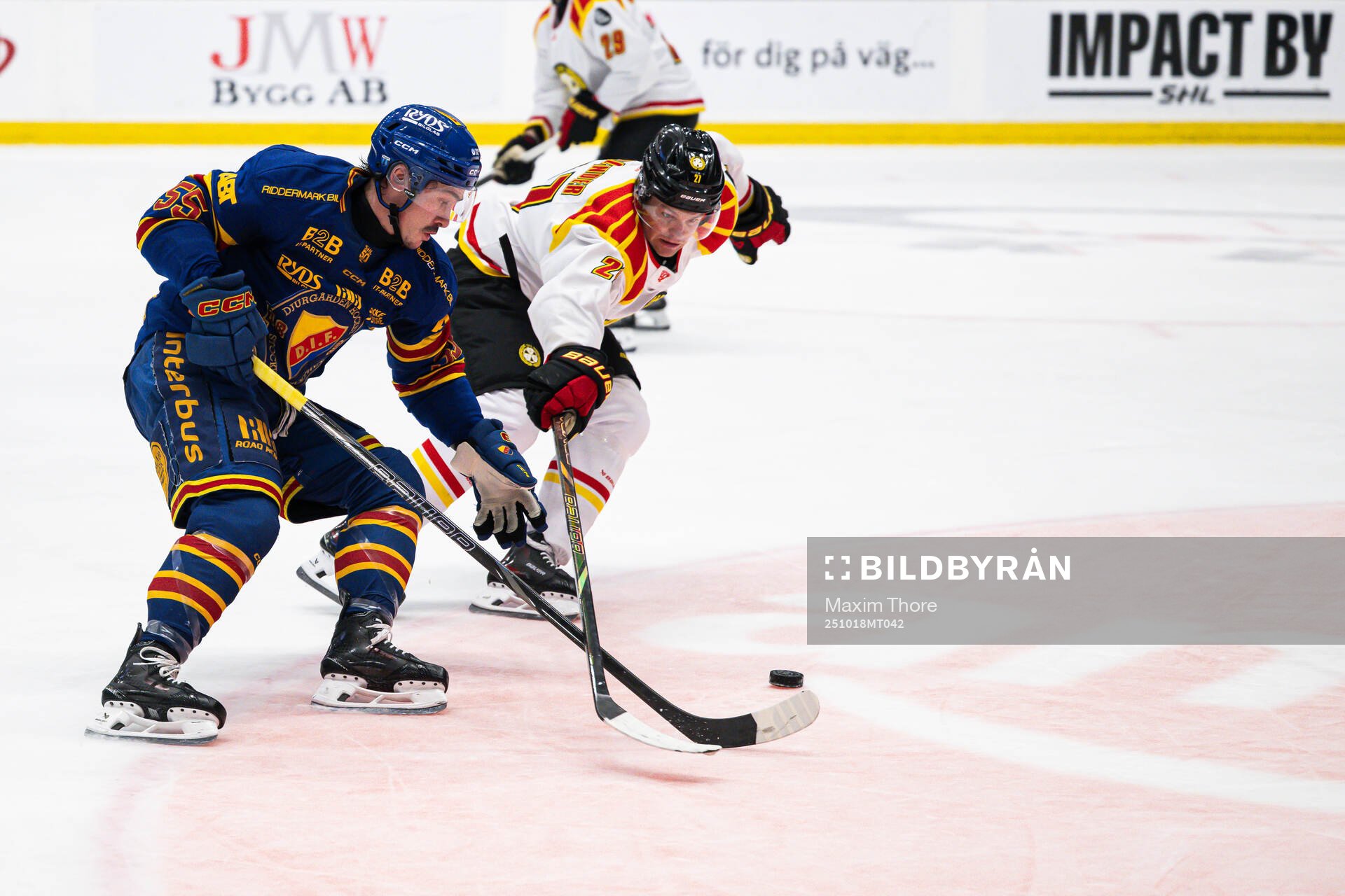 Djurgårdens Charles Hudon och Brynäs Mattias Norlinder