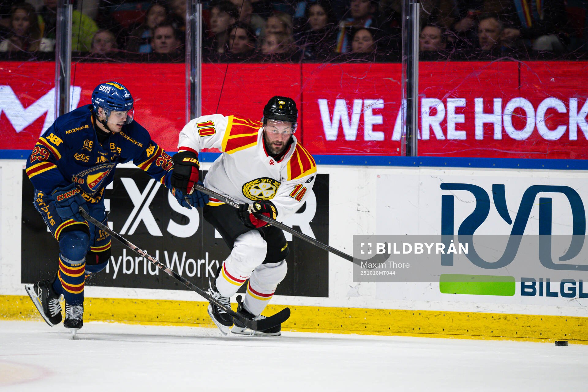 Djurgårdens Håvard Salsten och Brynäs Johan Larsson