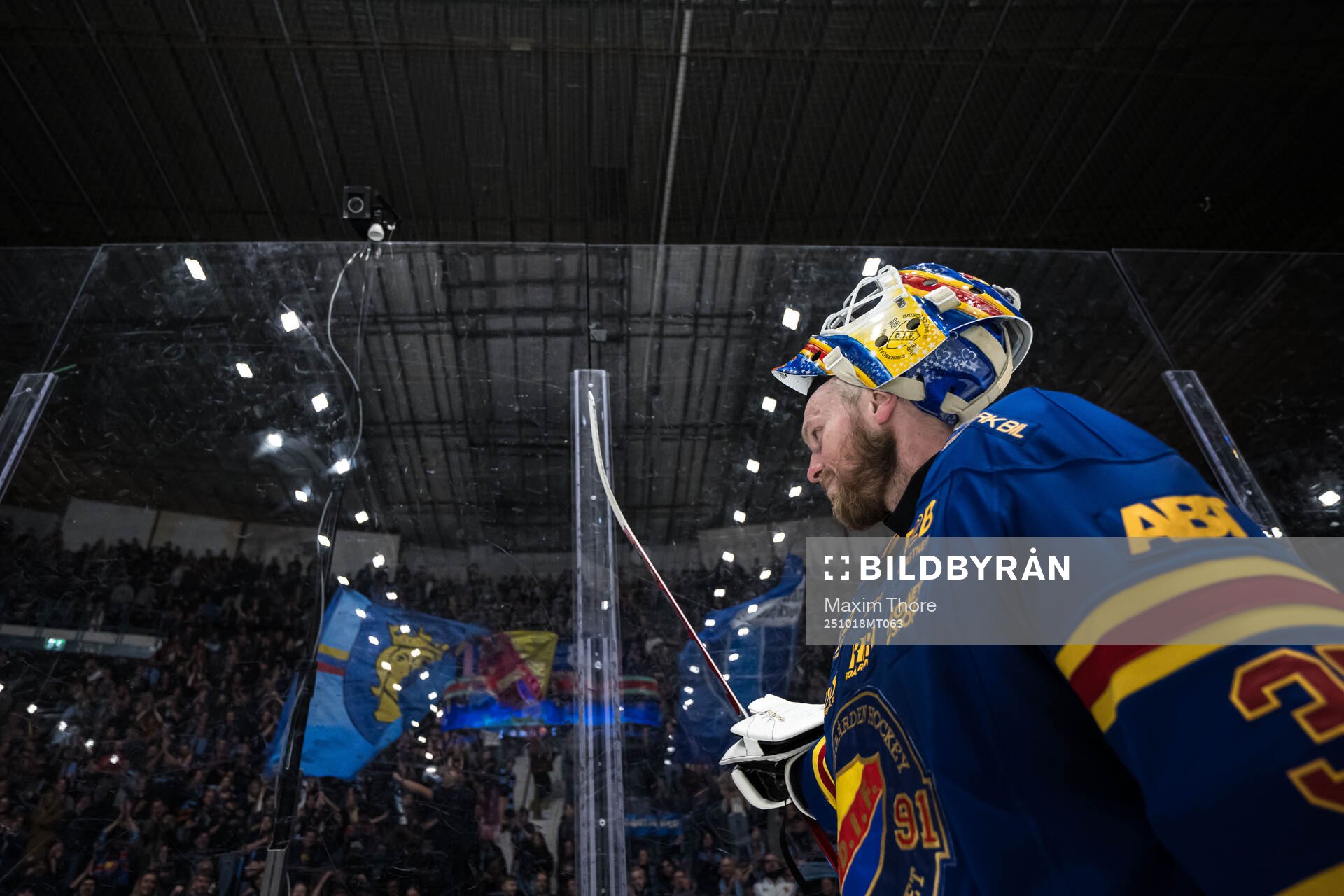 Djurgårdens målvakt Magnus Hellberg jublar