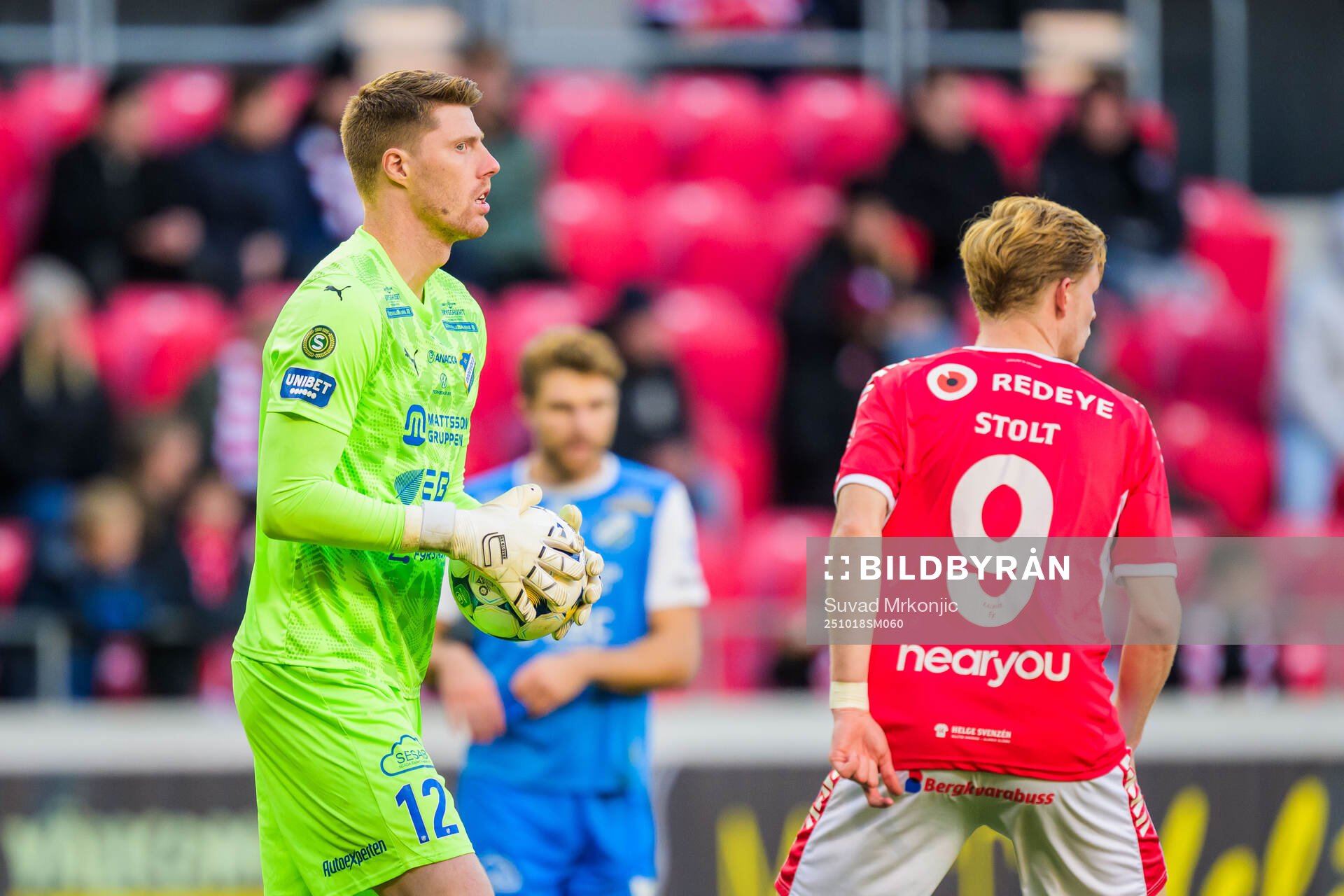 Oddevolds målvakt Morten Sætra och Kalmars Malcolm Stolt