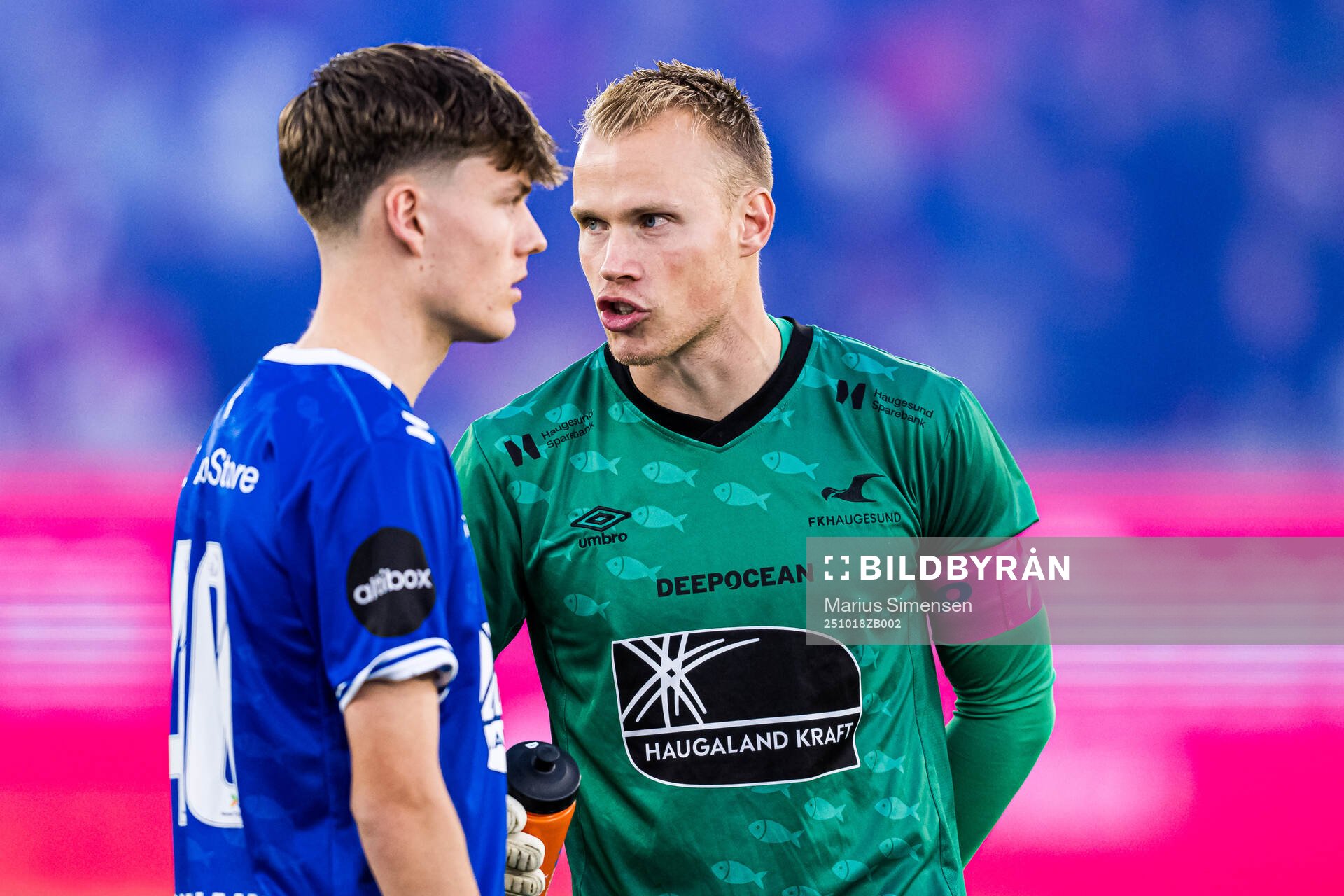 Almar Gjerd Grindhaug and goalkeeper Amund Wichne of