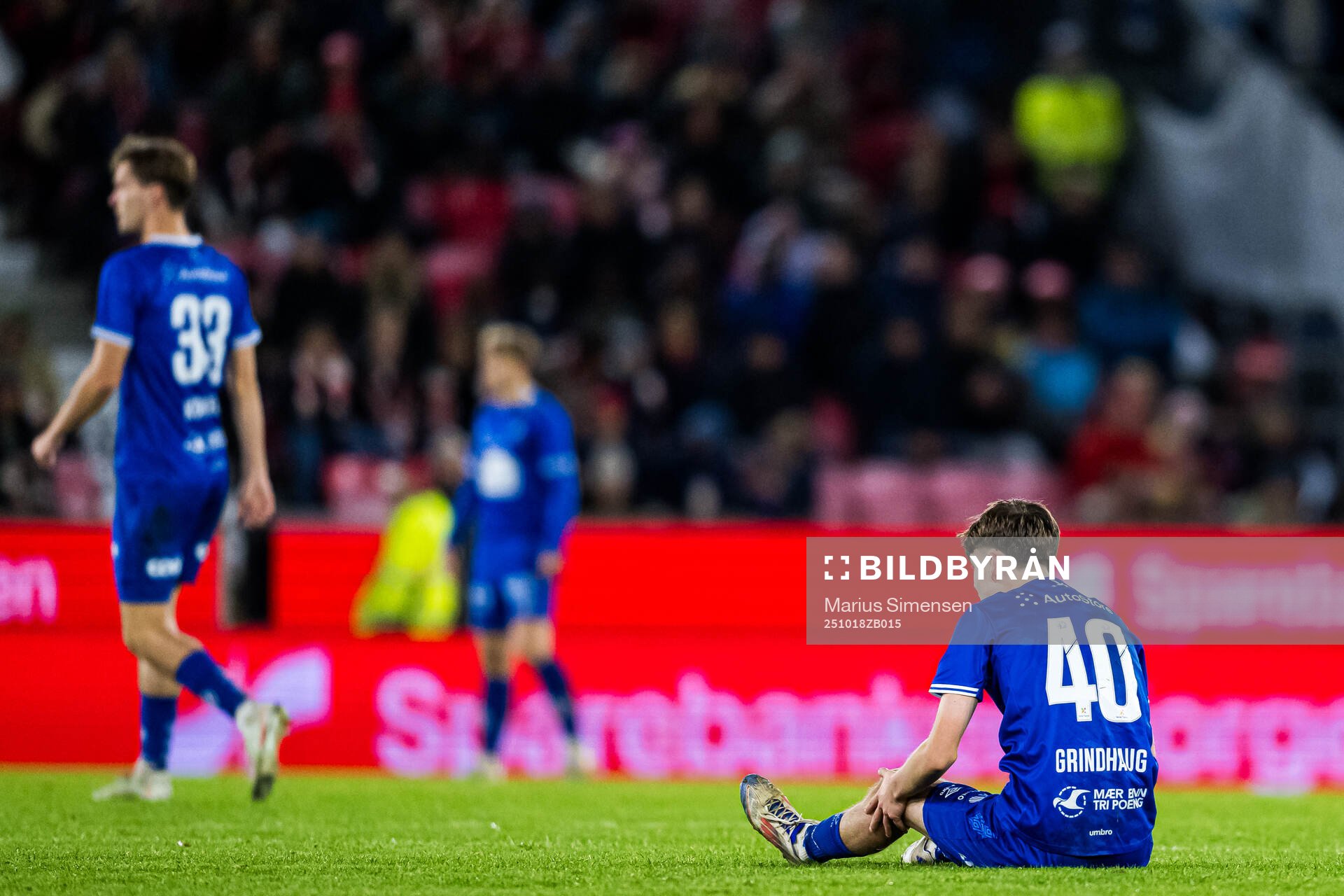 Almar Gjerd Grindhaug of Haugesund looks dejected