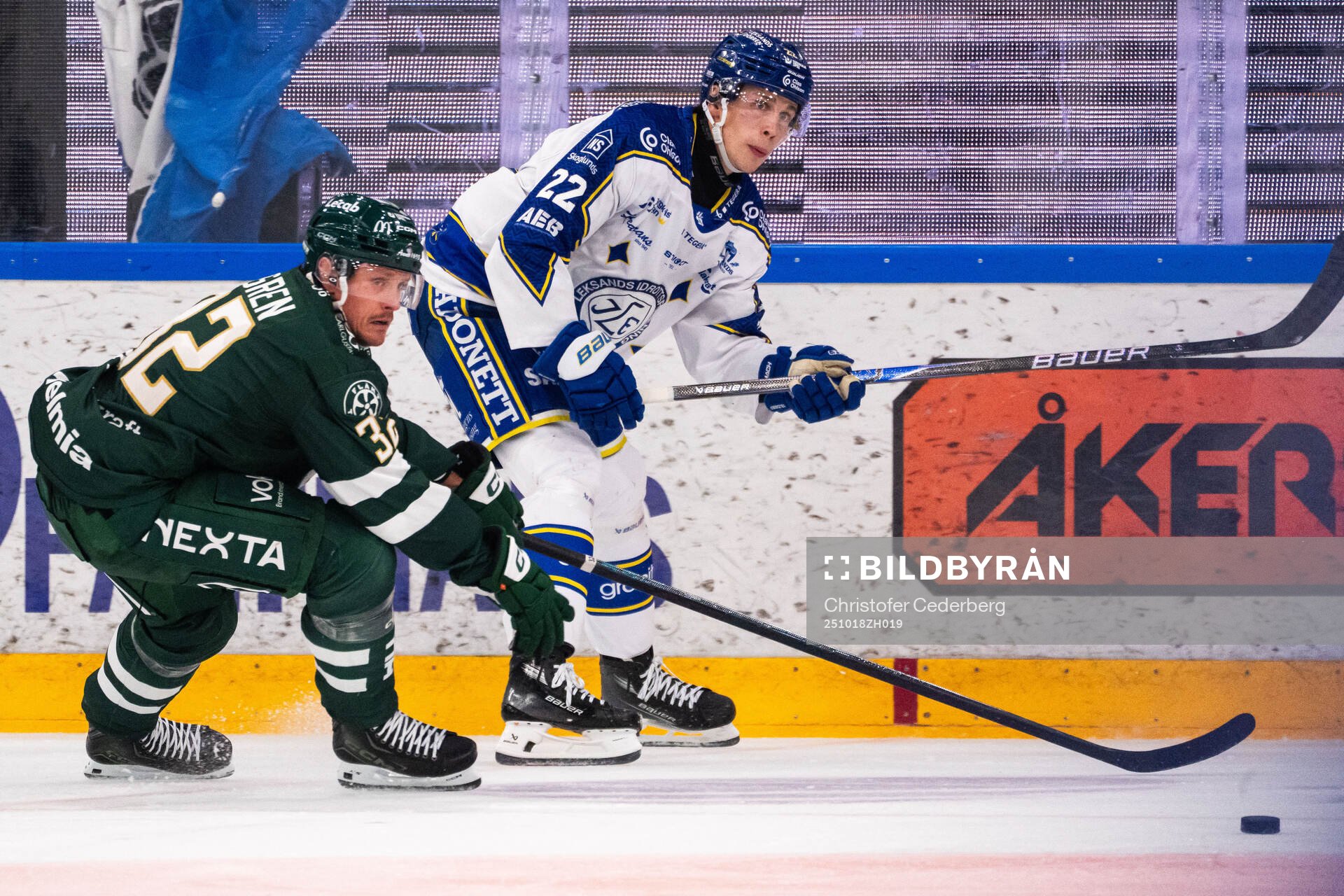 Färjestads Magnus Nygren och Leksands Lukas Vejdemo