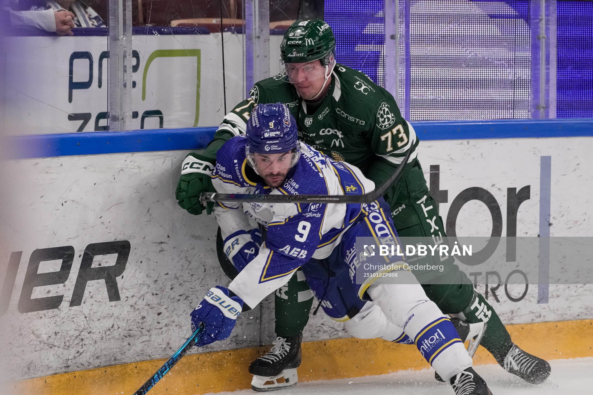 Leksands Gabriel Fortier och Färjestads Adam Ollas Mattsson
