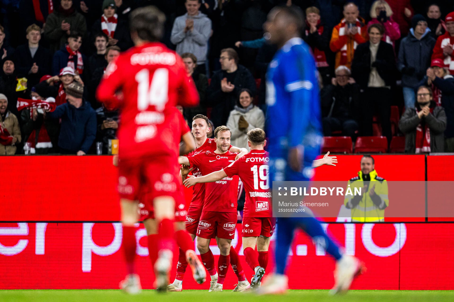 Bård Finne of Brann celebrates
