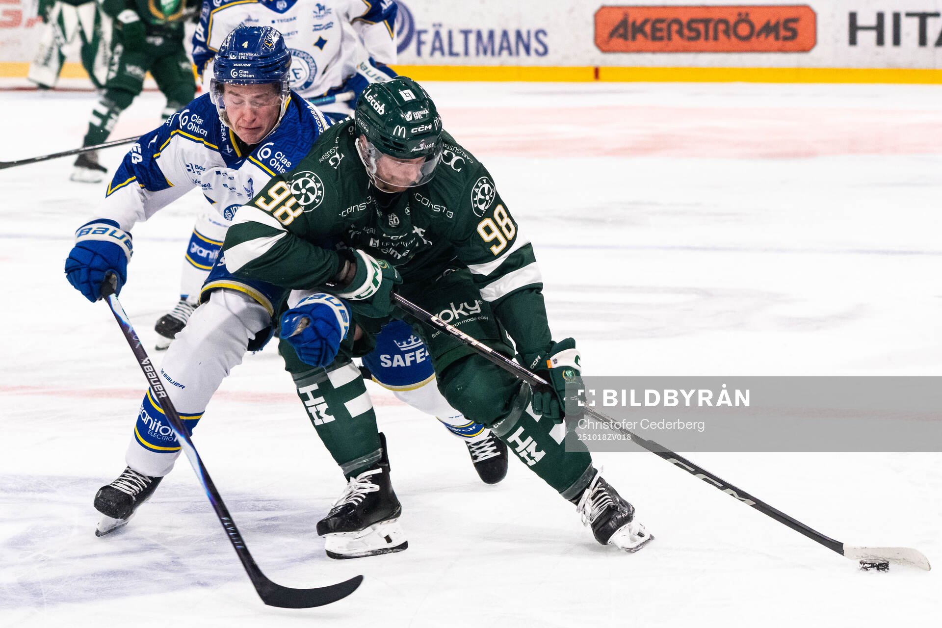 Leksands Tinus Luc Koblar och Färjestads Marian Studenic
