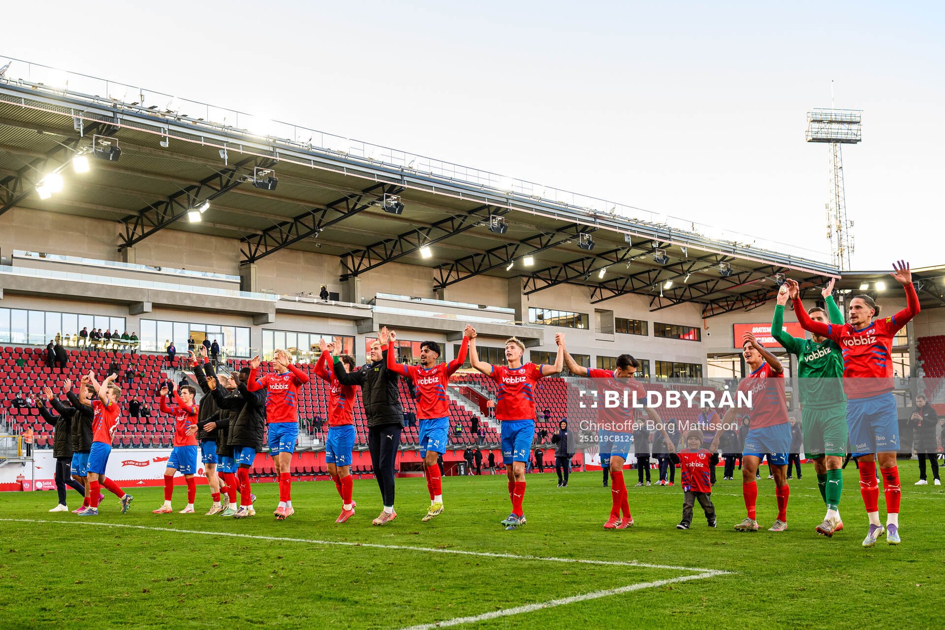 Helsingborgs spelare jublar
