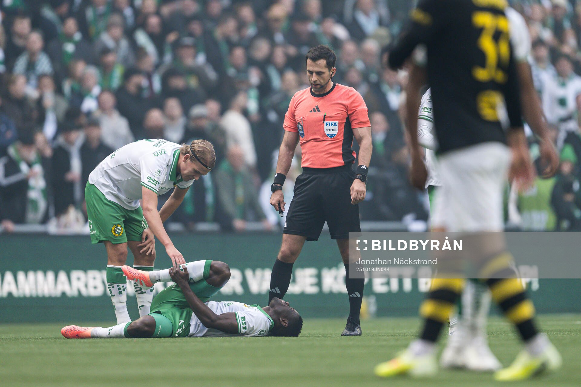 Hammarbys Ibrahima Breze Fofana har ont