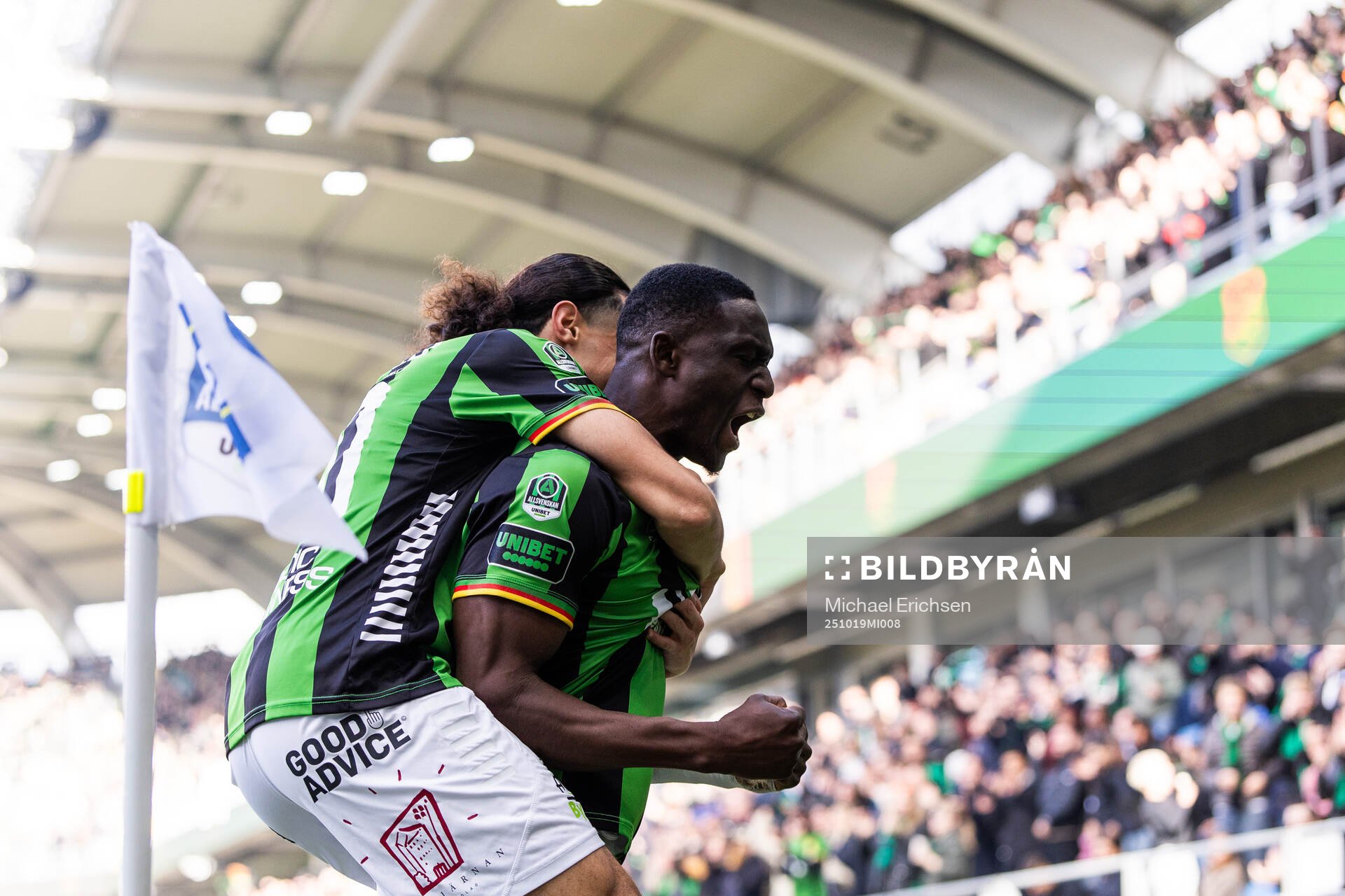GAIS Amin Boudri och Ibrahim Diabate jublar efetr 1-0