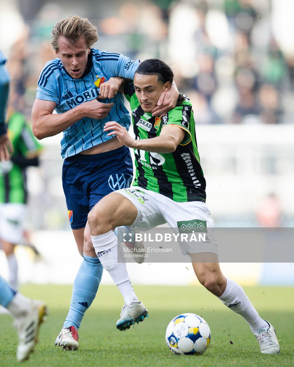 Djurgårdens Rasmus Schuller och GAIS Amin Boudri