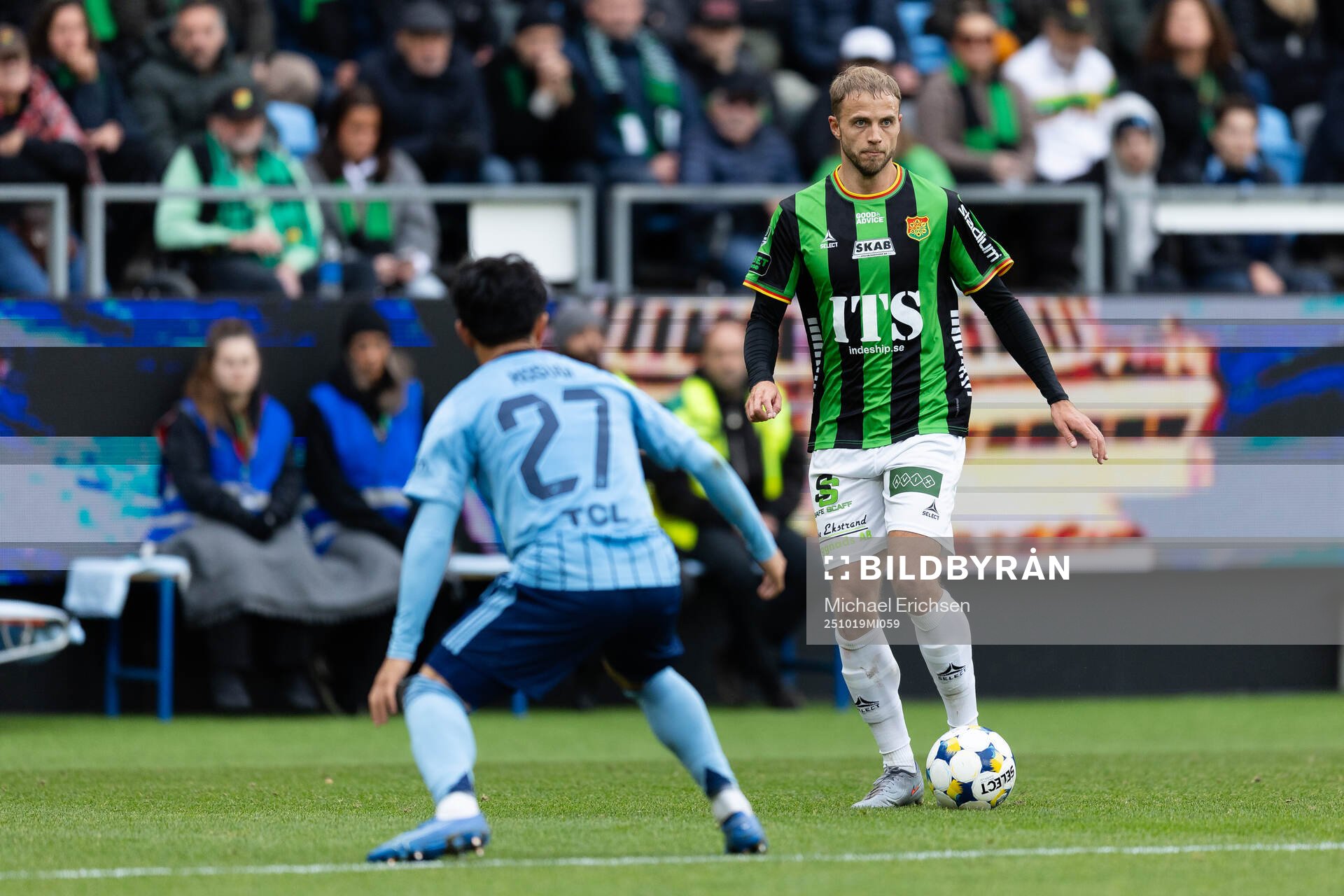 Djurgårdens Keita Kosugi och GAIS Gustav Lundgren