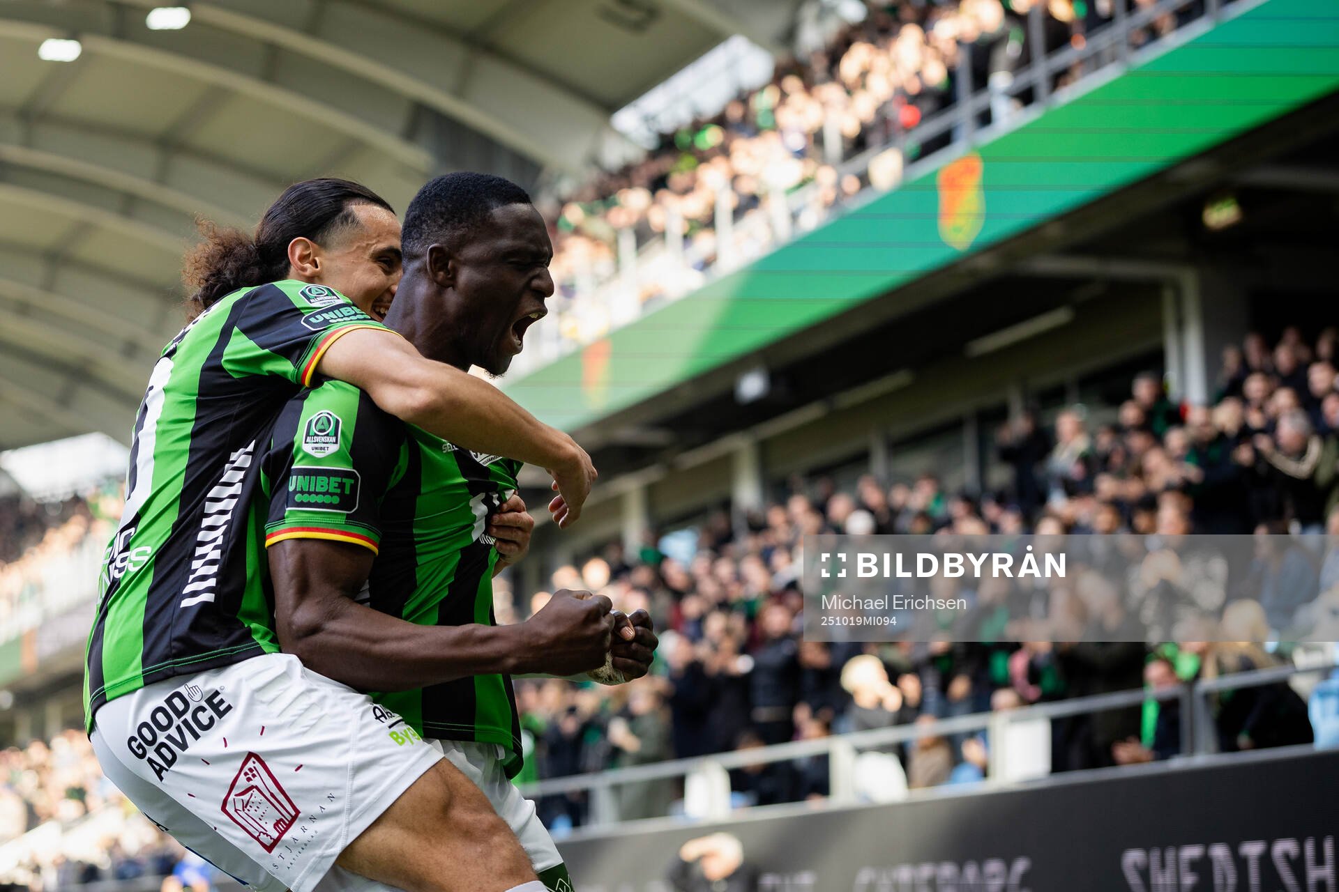 GAIS Ibrahim Diabate jublar ihop med Amin Boudri