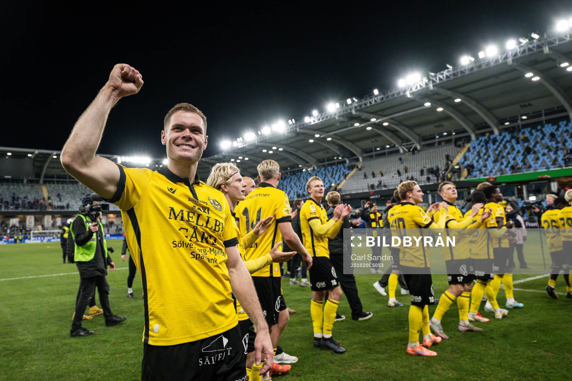 Mjällbys Jacob Bergström jublar