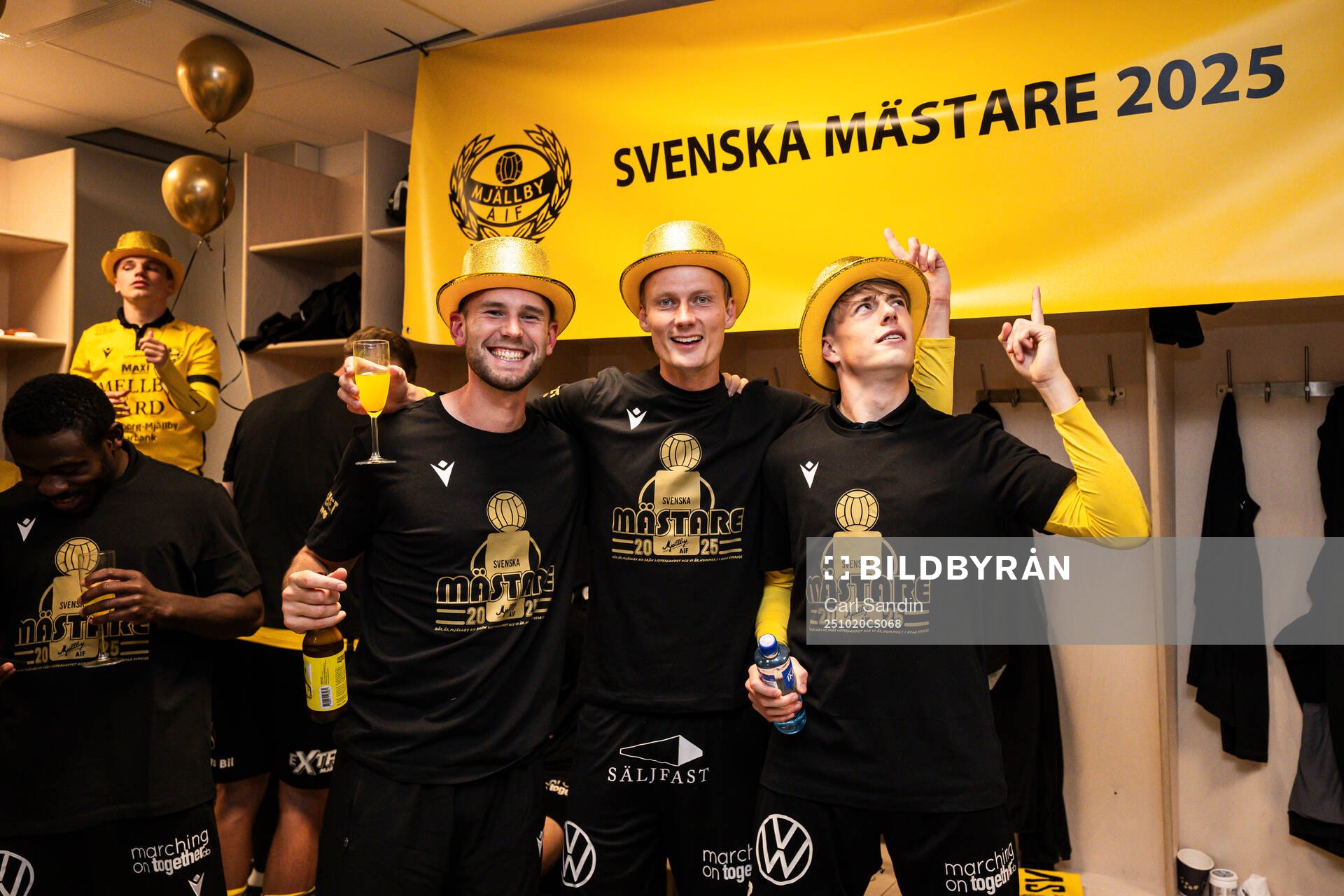 Mjällbys Adam Petersson, Alexander Johansson och Elliot