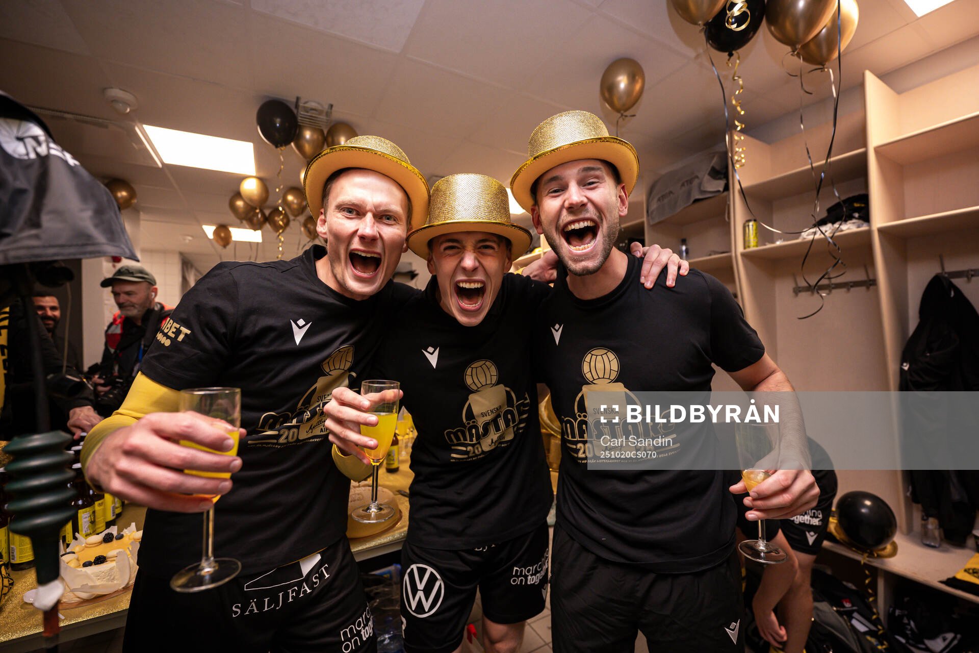 Mjällbys Alexander Johansson, Elliot Stroud och Adam