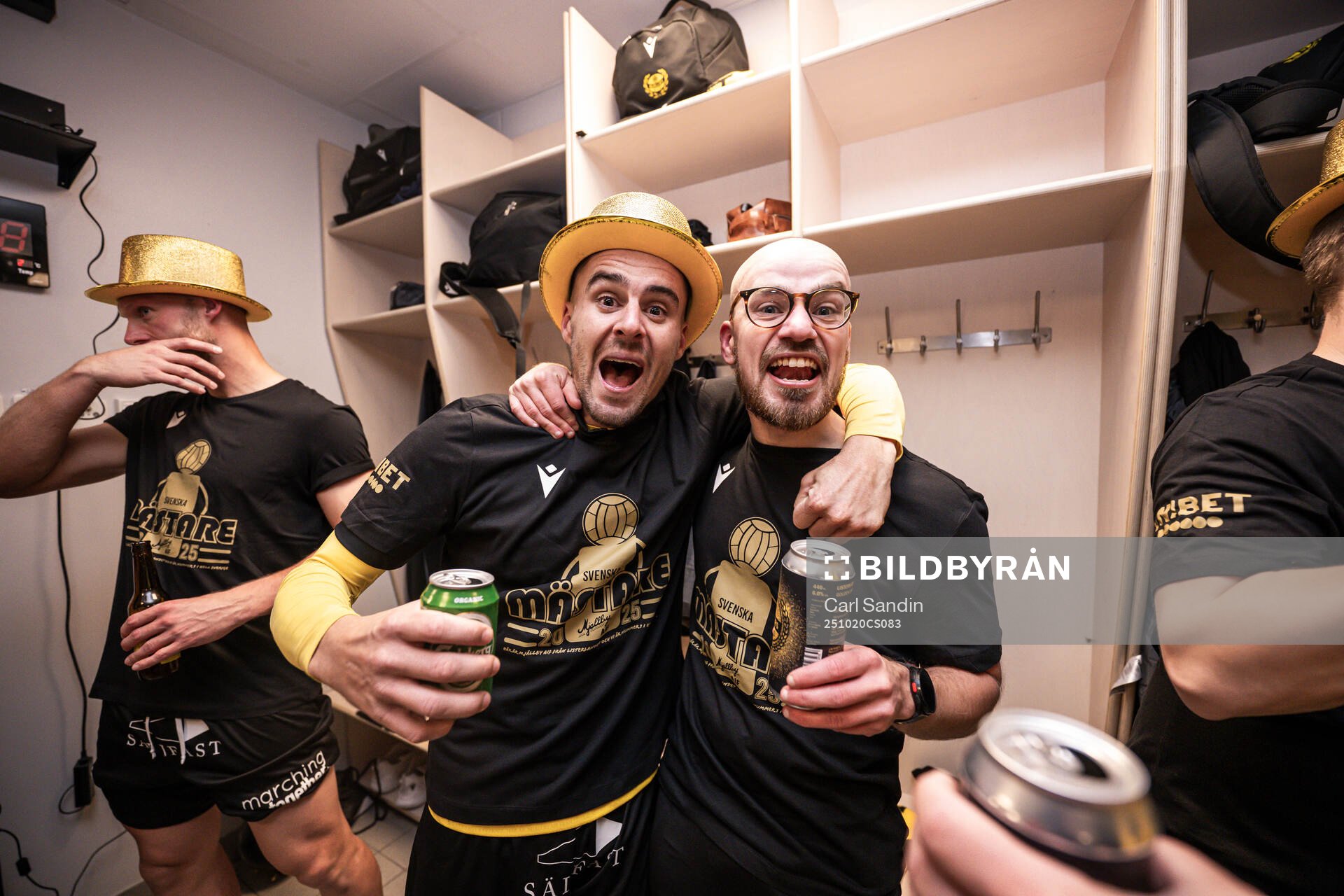 Mjällbys Jesper Gustavsson och fystränare Albin Pålsson