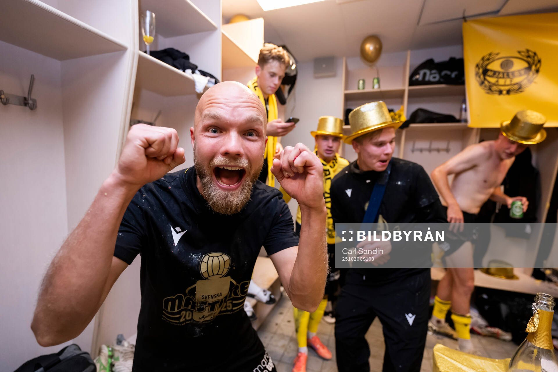 Mjällbys Viktor Gustafson jublar