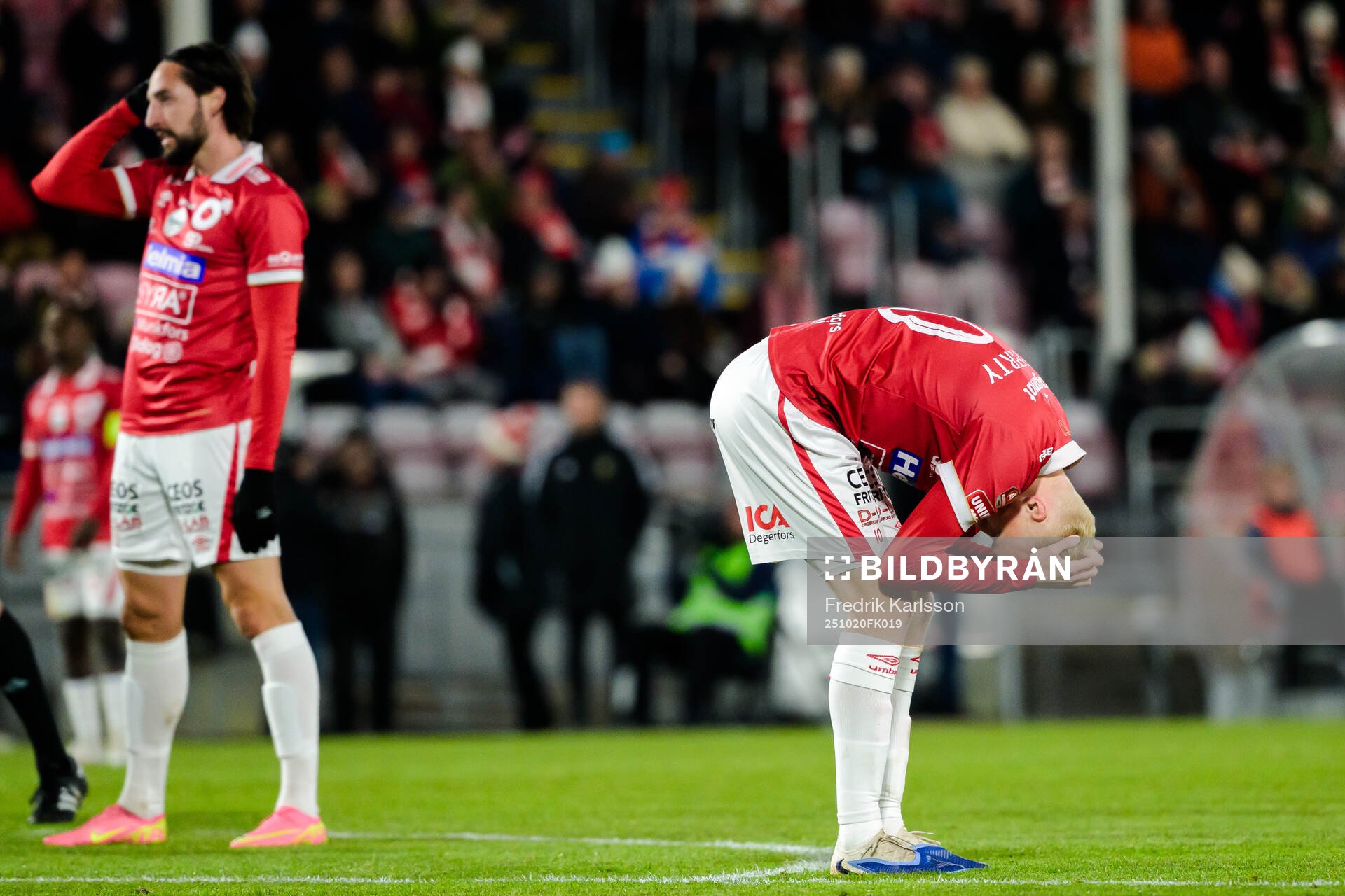 Degerfors Dijan Vukojevic och Marcus Rafferty deppar