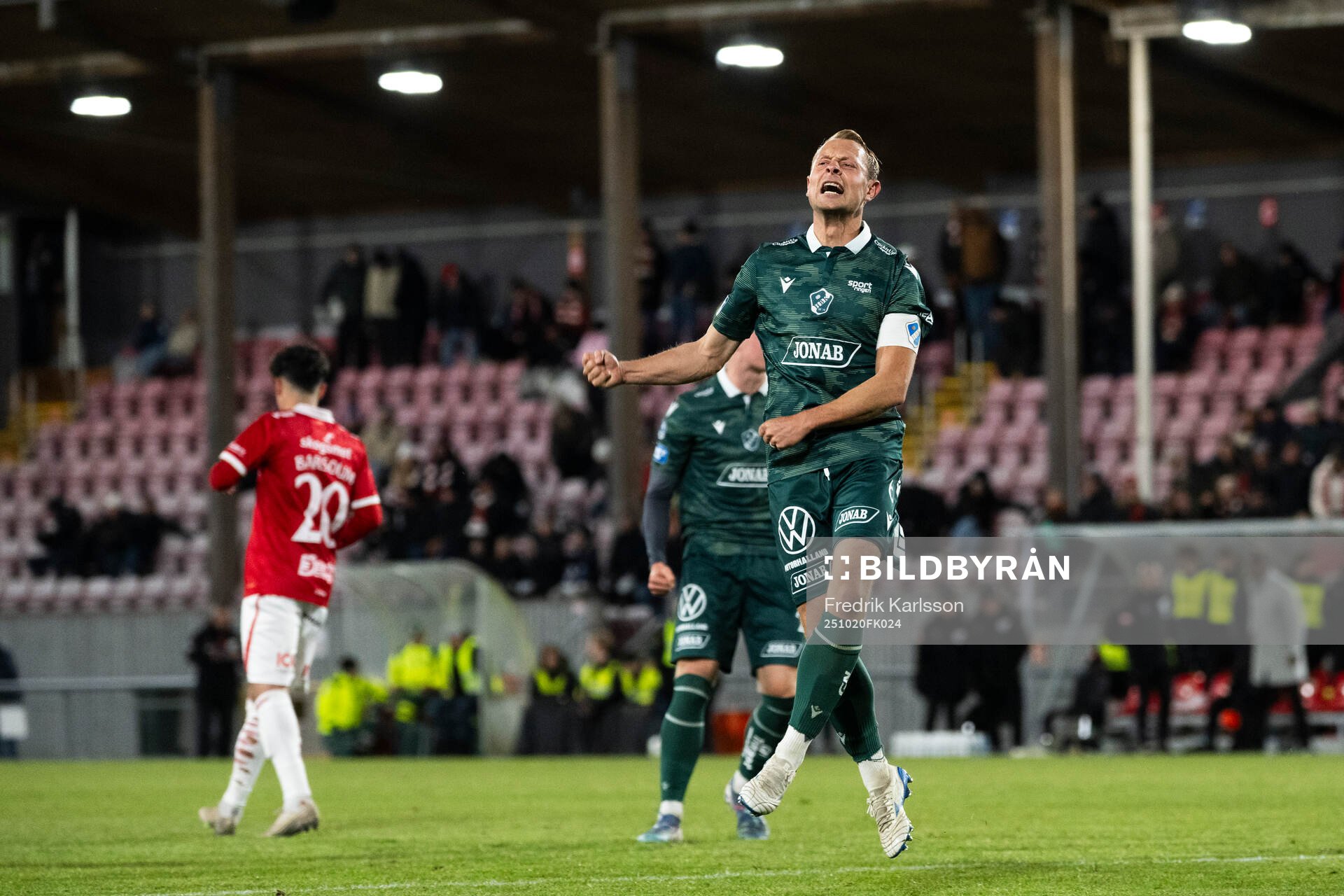 Halmstads Joel Allansson jublar