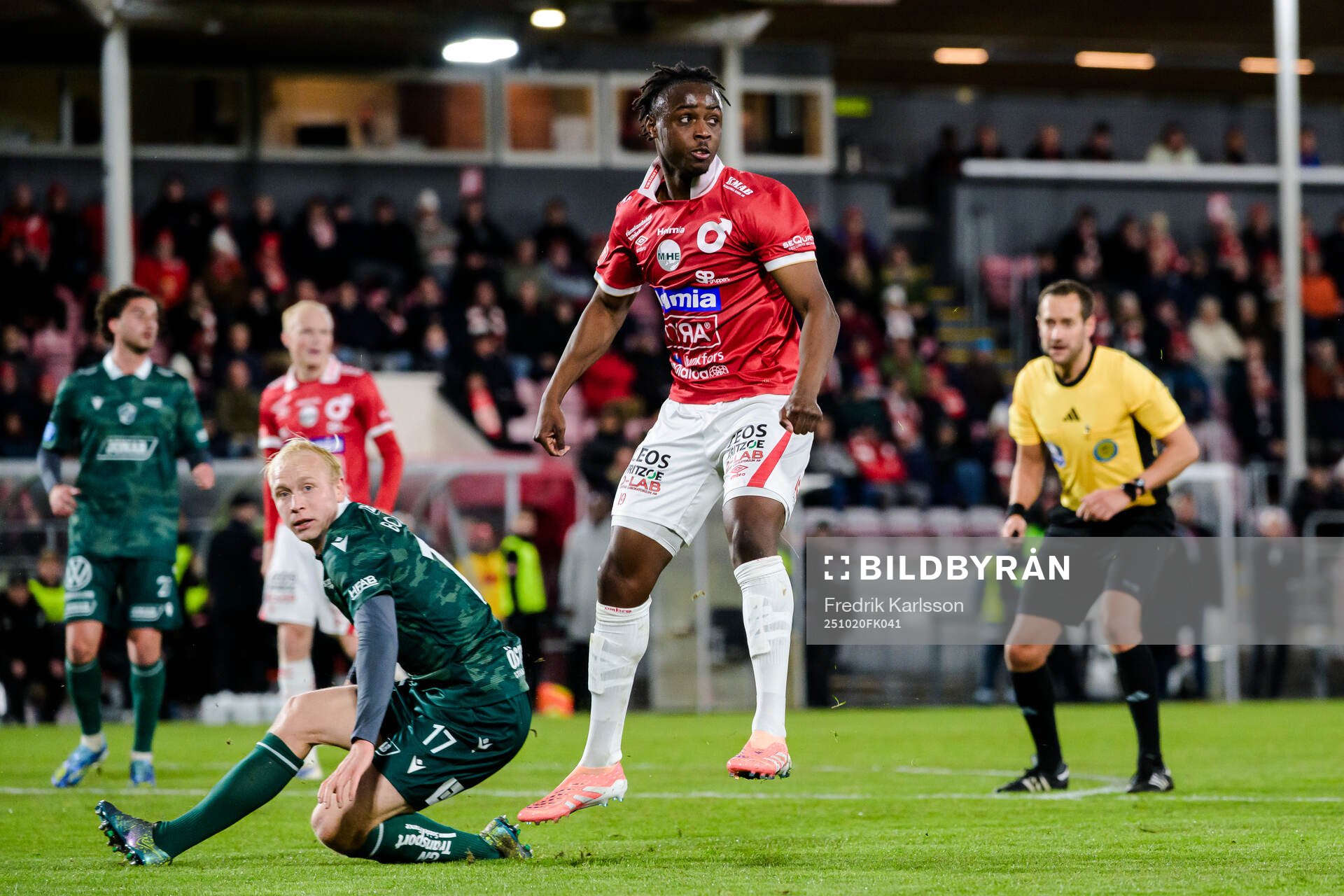 Halmstads André Boman och Degerfors Richie Omorowa