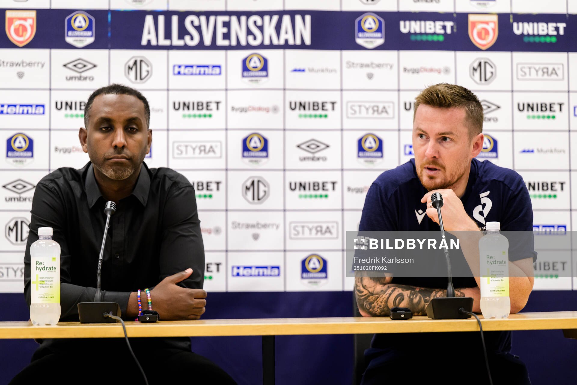 Degerfors tränare Henok Goitom och Halmstads tränare