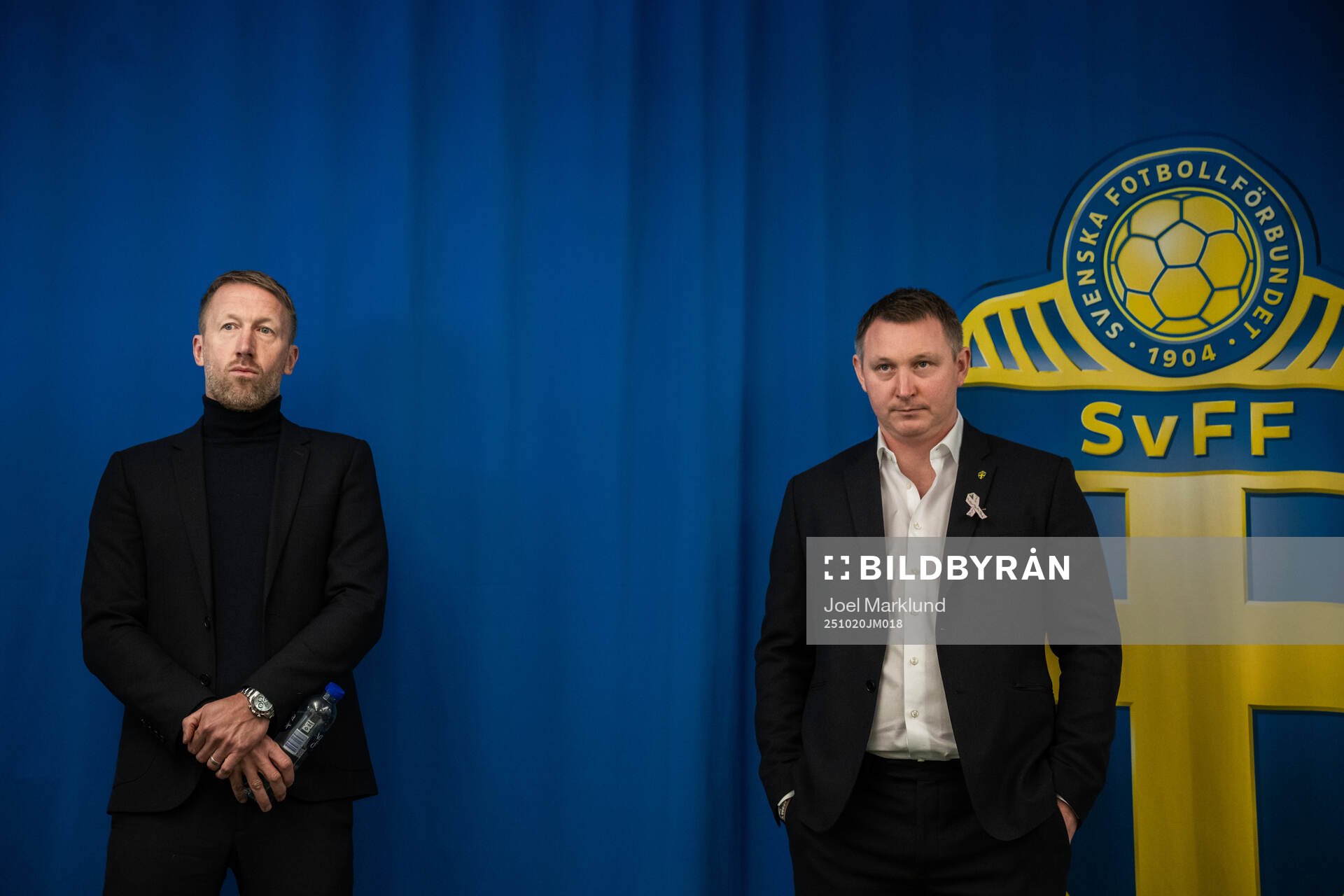Graham Potter and Kim Källström, head of football at the