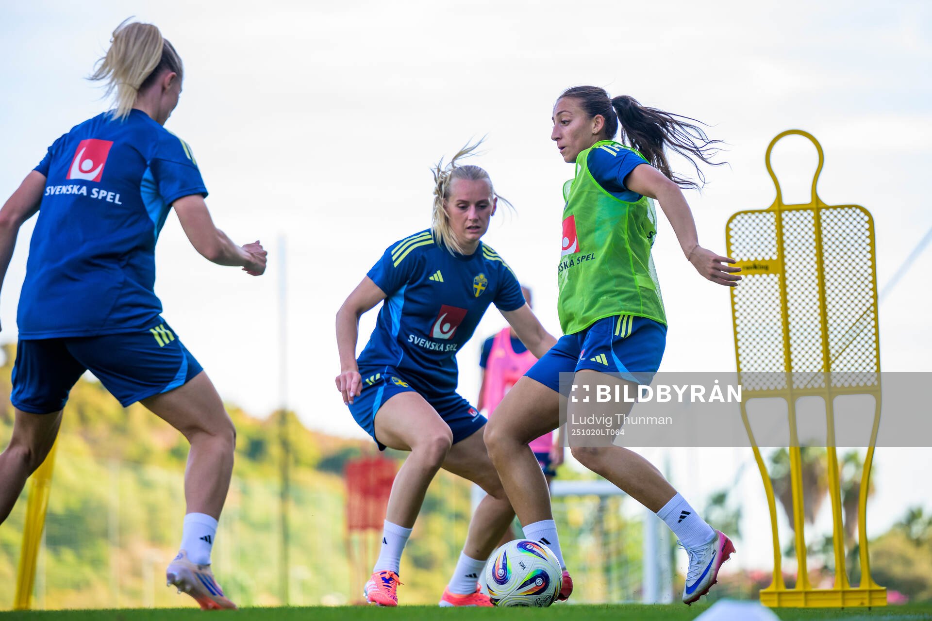 Stina Blackstenius and Rosa Kafaji of the Swedish women's