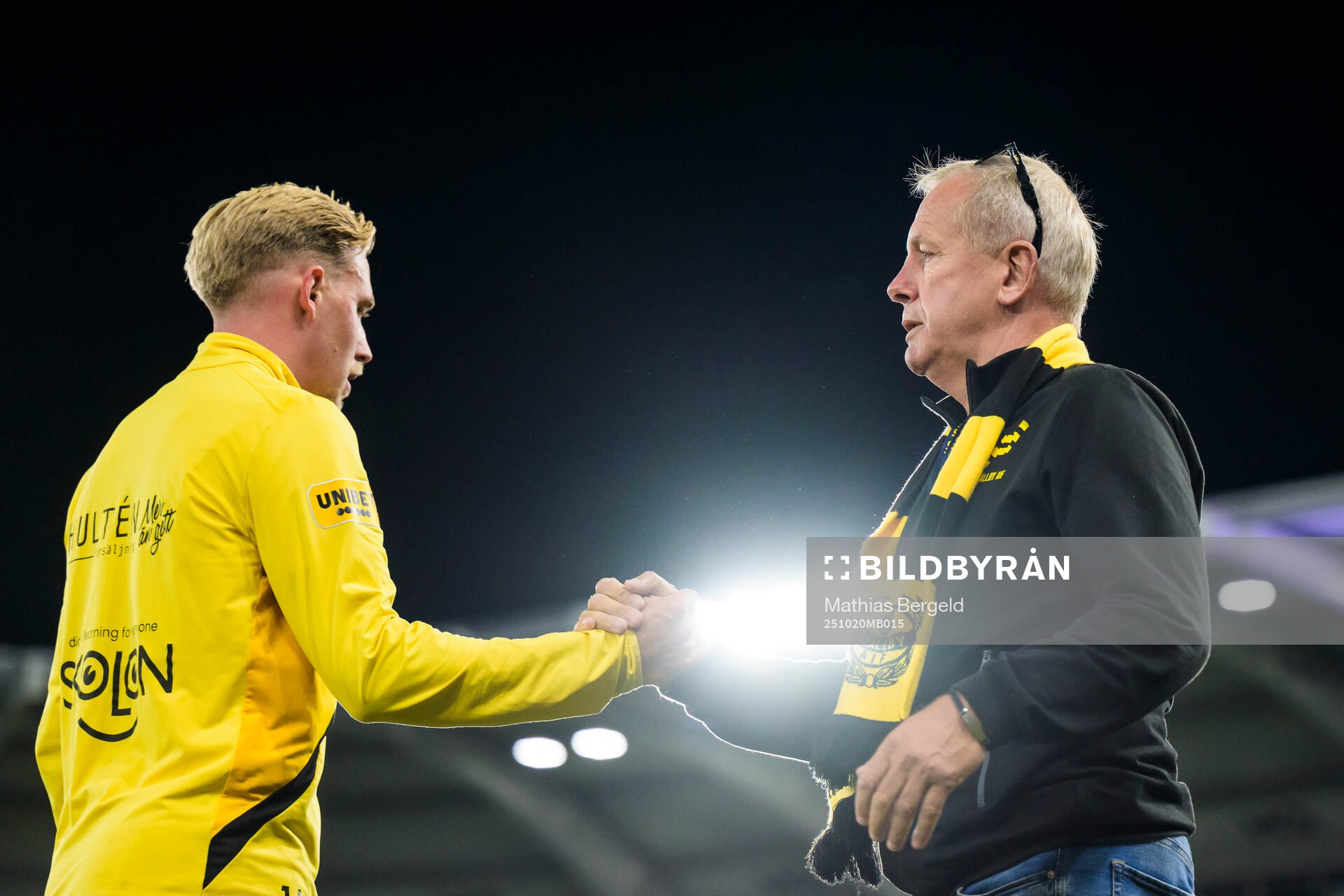 Mjällbys Herman Johansson och sportchef Hasse Larsson