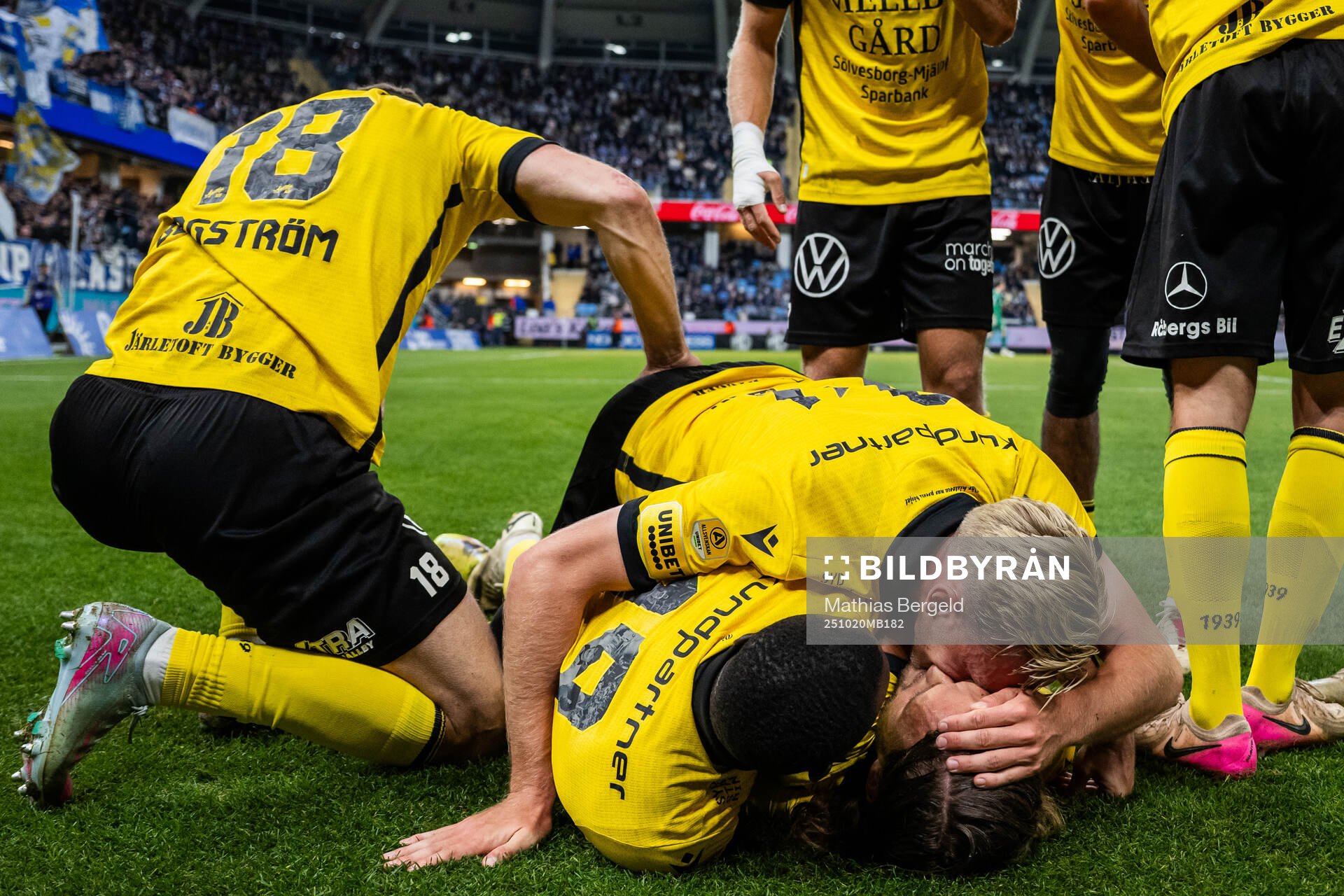 Mjällbys Jacob Bergström, Abdoulie Manneh och Herman