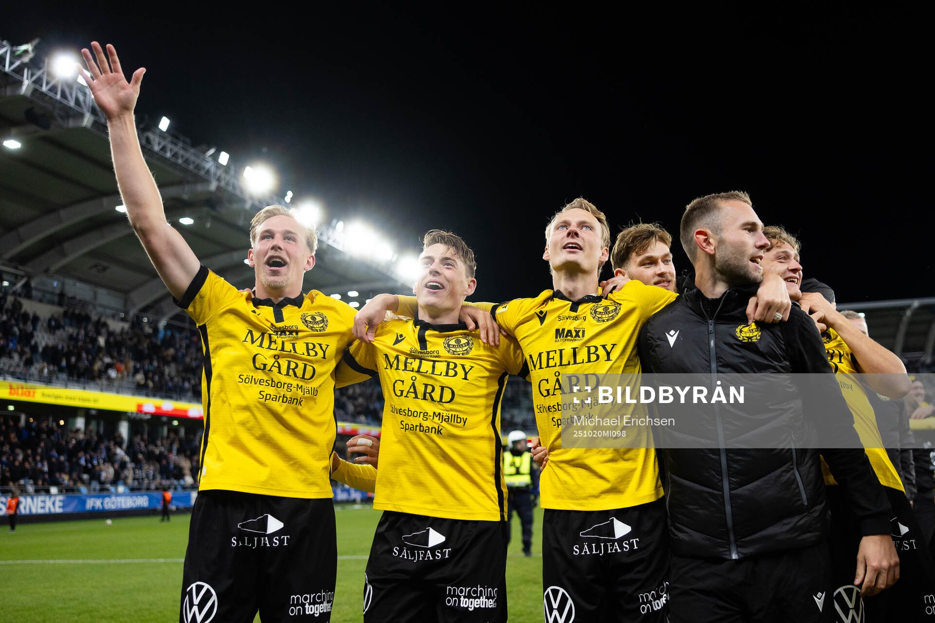 Mjällbys Herman Johansson, Elliot Stroud och Alexander