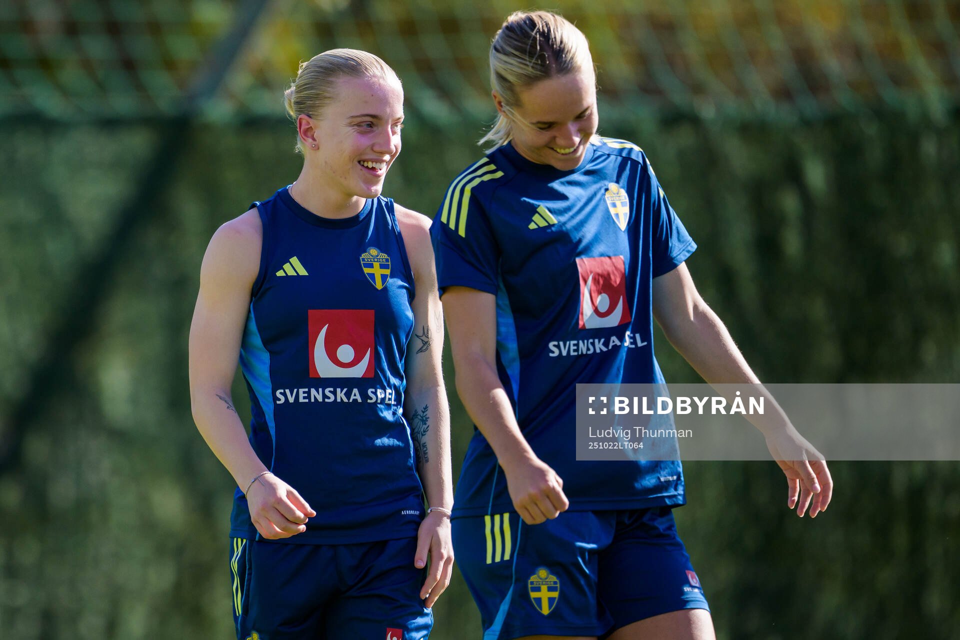 Anna Sandberg and Hanna Lundkvist of the Swedish women's