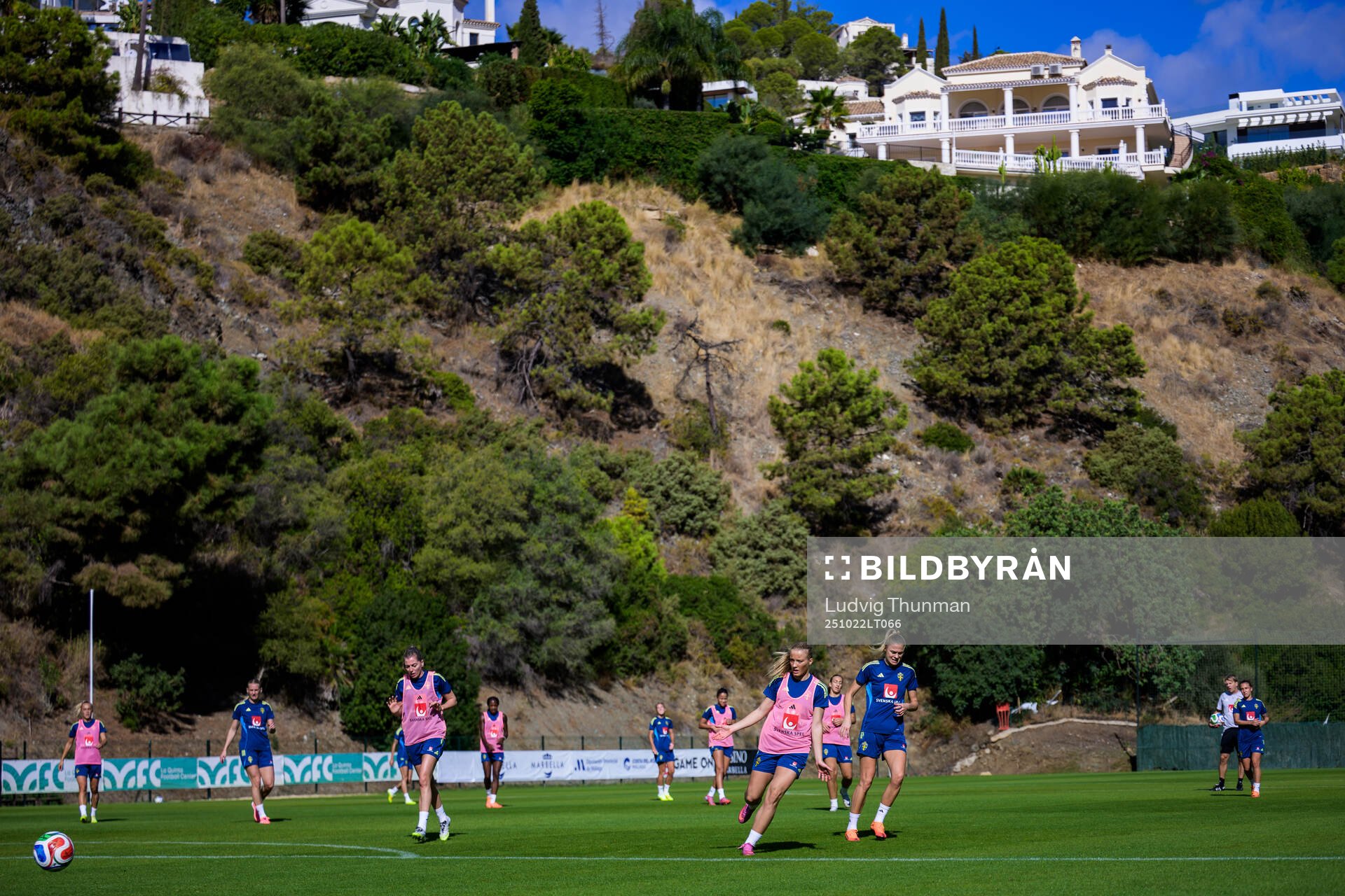 General view of the Swedish women's national football team
