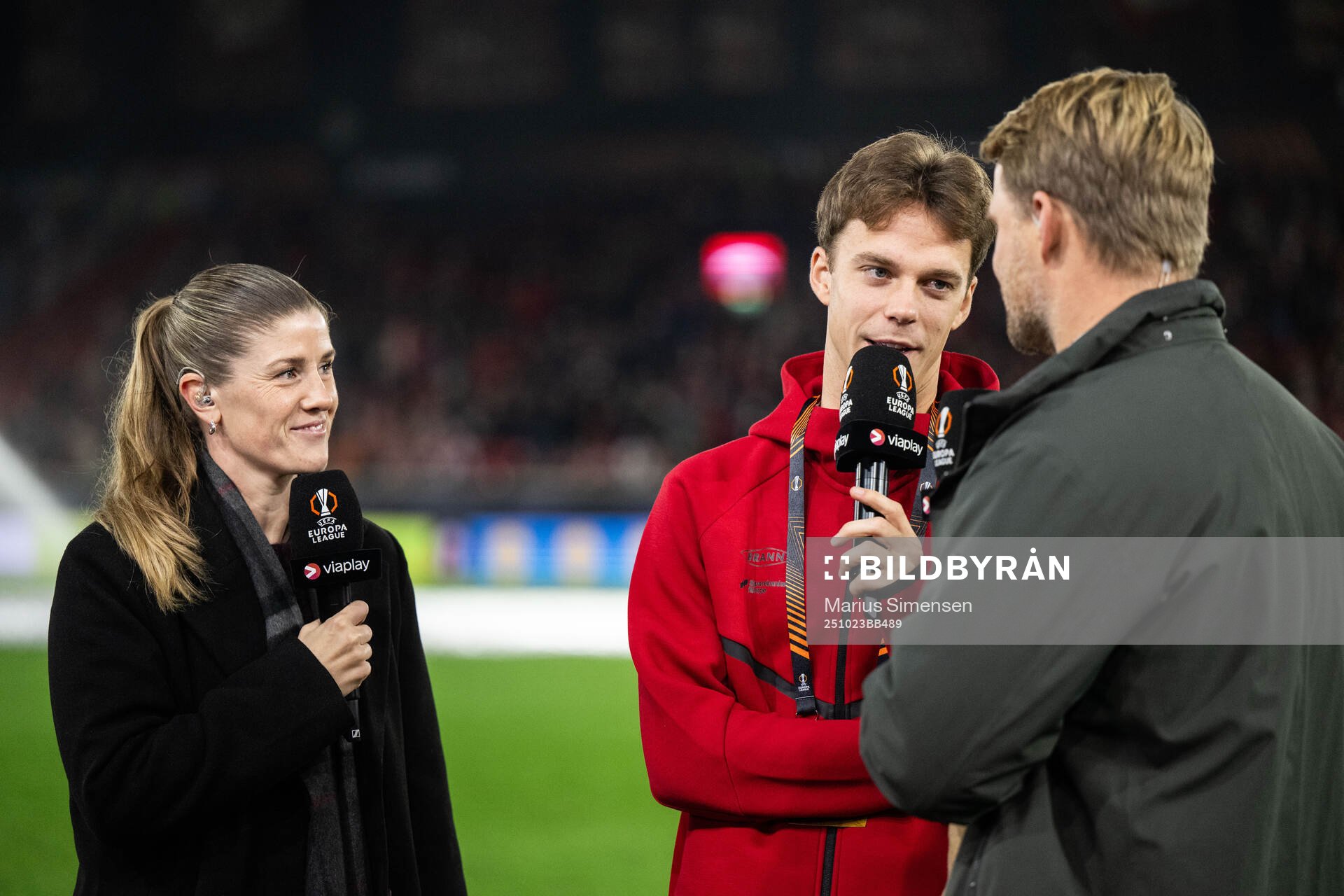 Maren Mjelde and Felix Horn Myhre of Brann