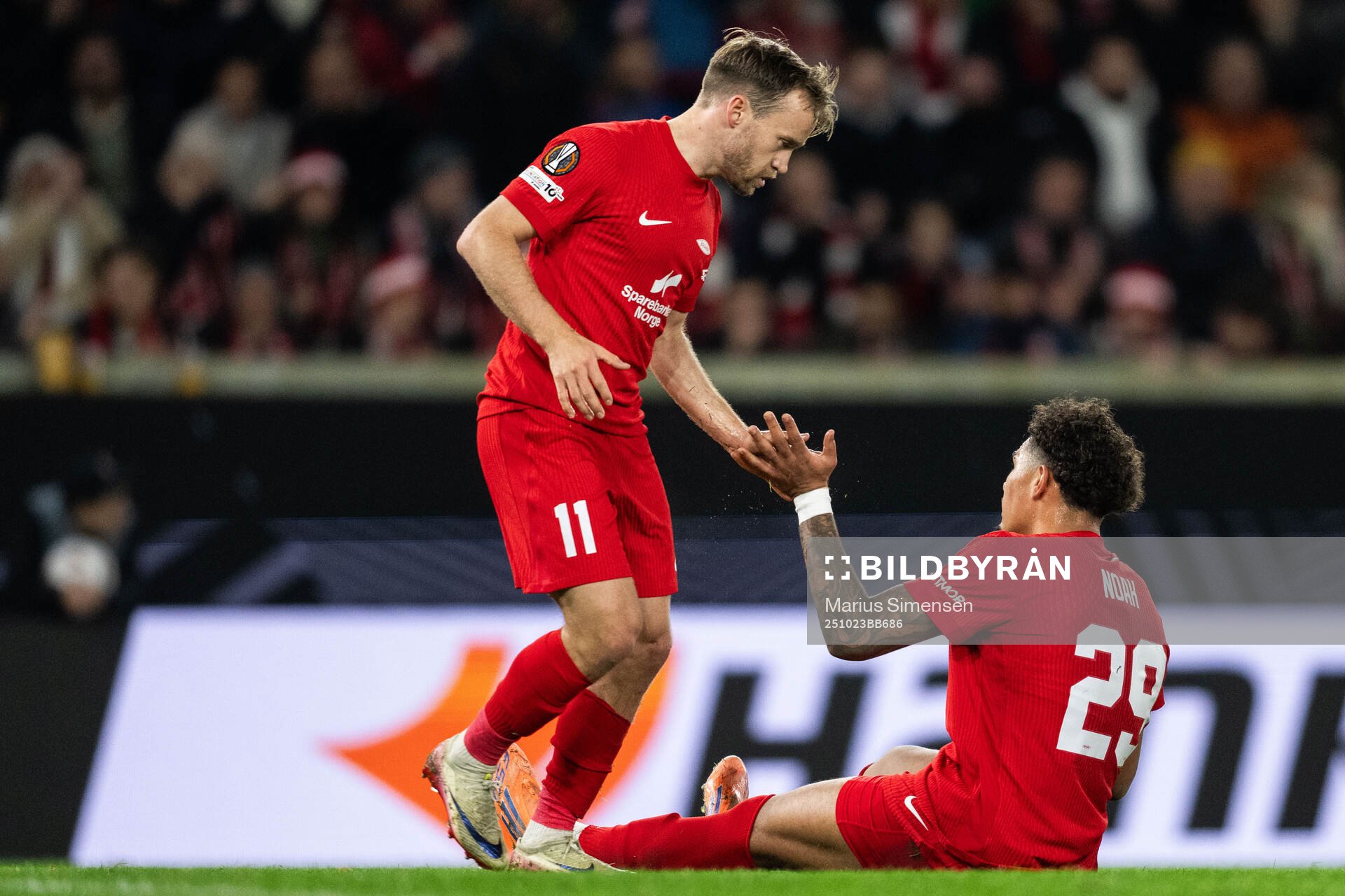 Bård Finne and Noah Jean Holm of Brann