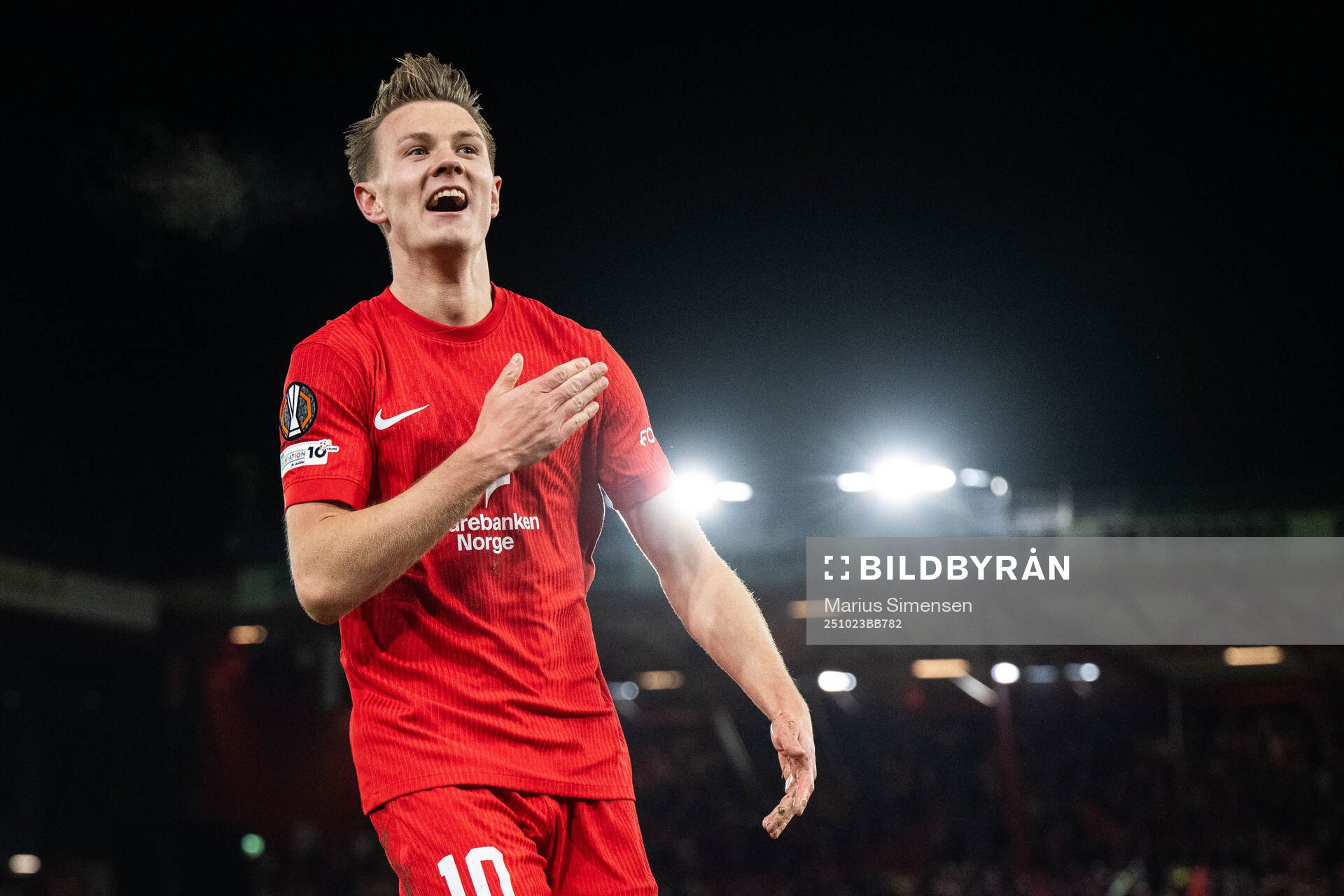 Emil Kornvig of Brann celebrates