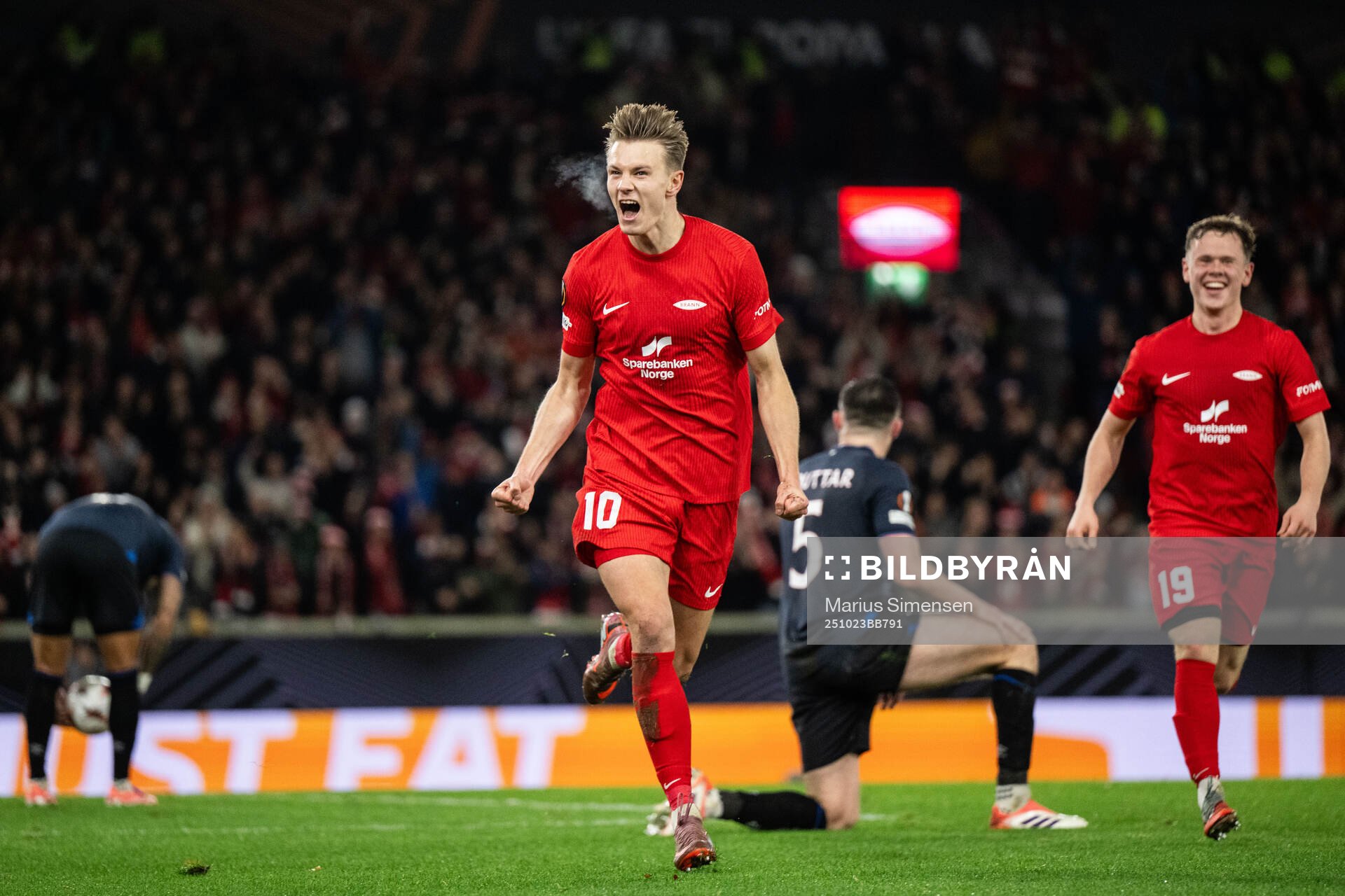 Emil Kornvig of Brann celebrates