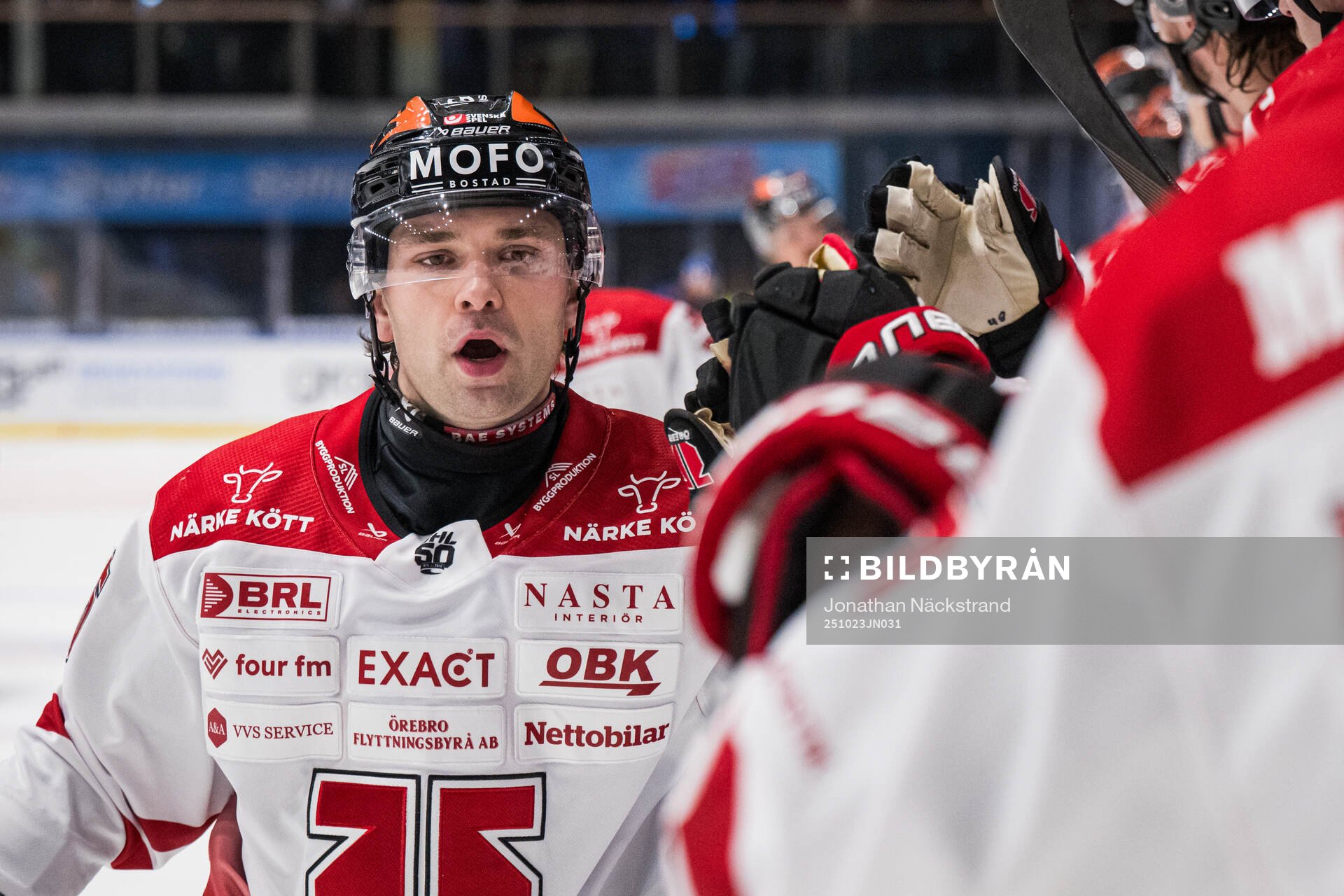 Örebros David Quenneville jublar