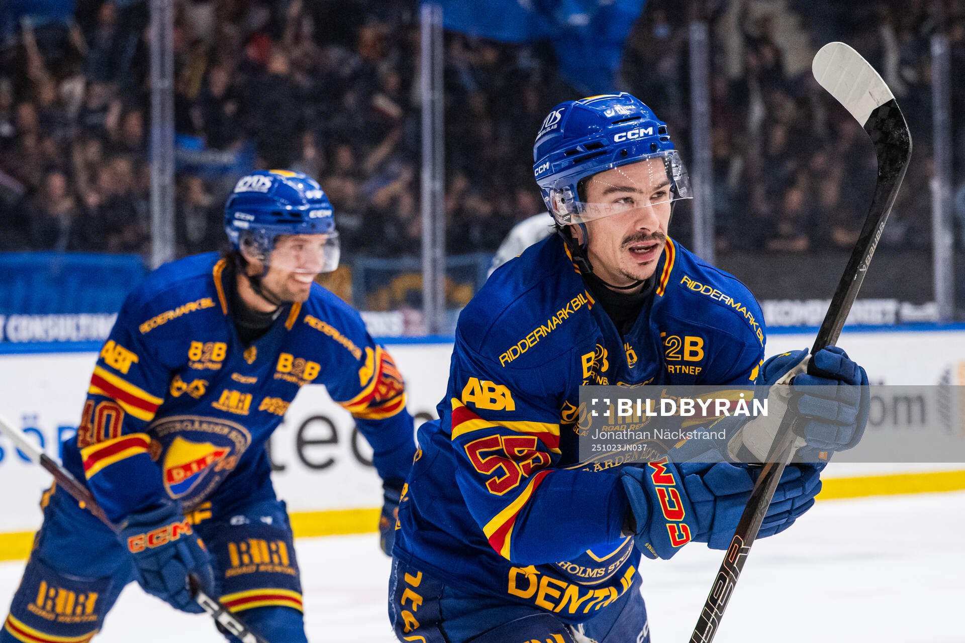 Djurgårdens Charles Hudon jublar