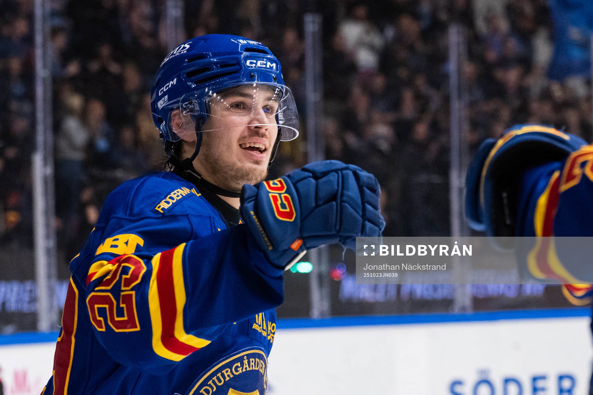 Djurgårdens Håvard Salsten jublar