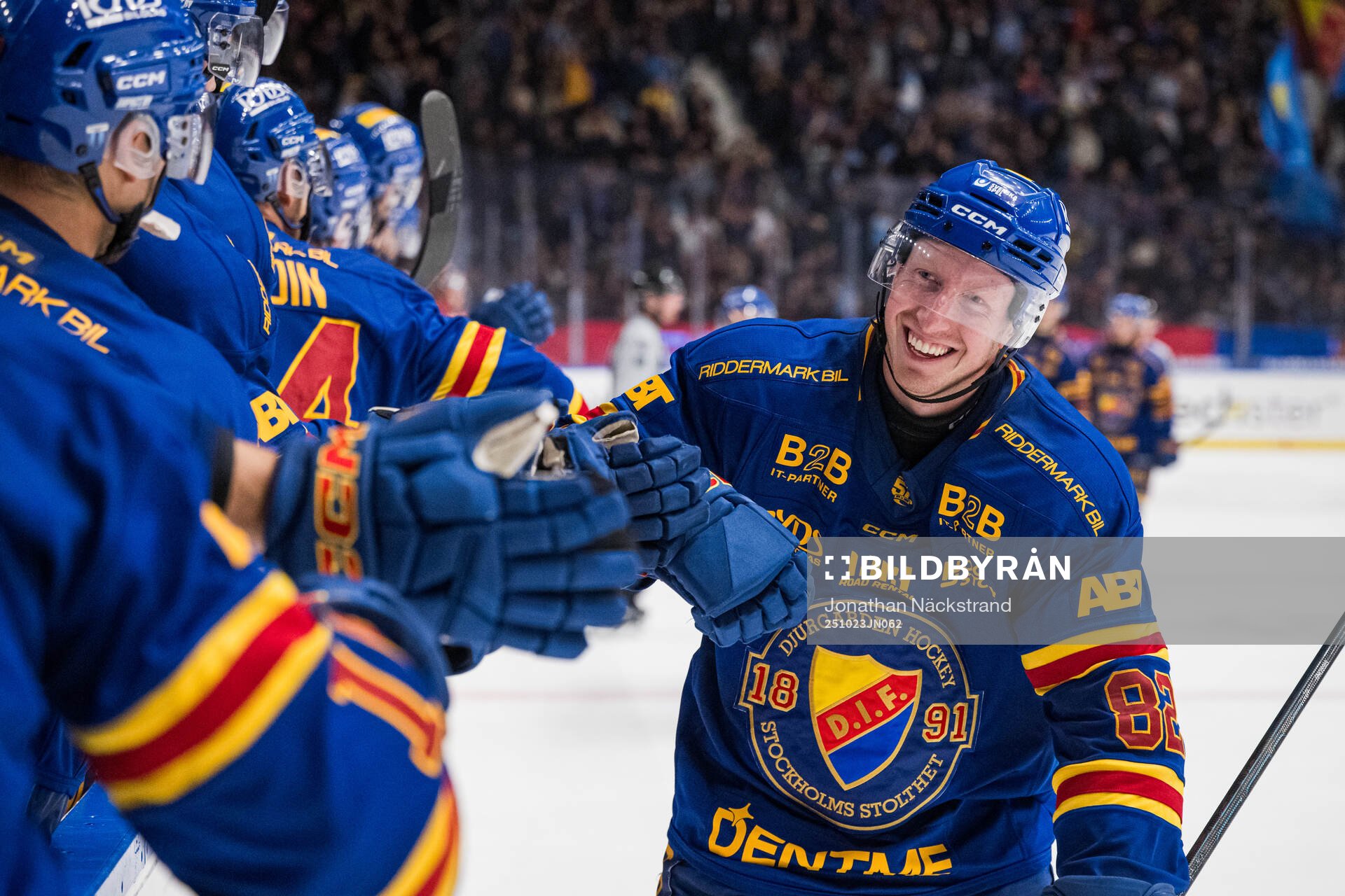 Djurgårdens Colby Sissons jublar