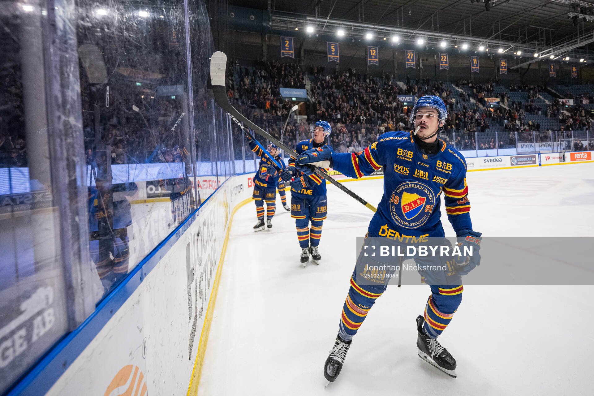 Djurgårdens Charles Hudon jublar