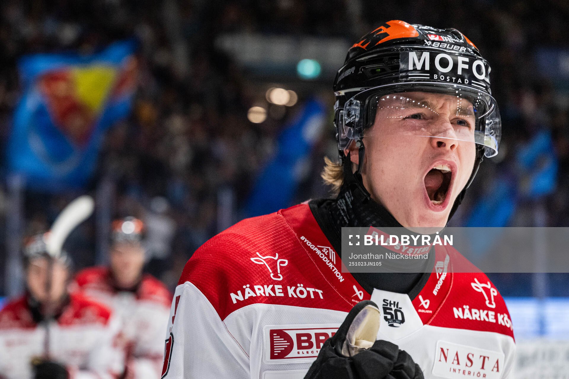 Örebros Noah Steen jublar