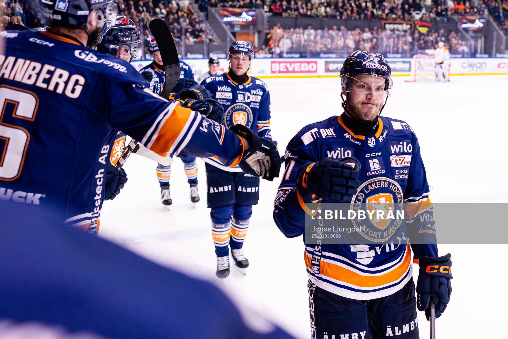 Växjös Brogan Rafferty jublar